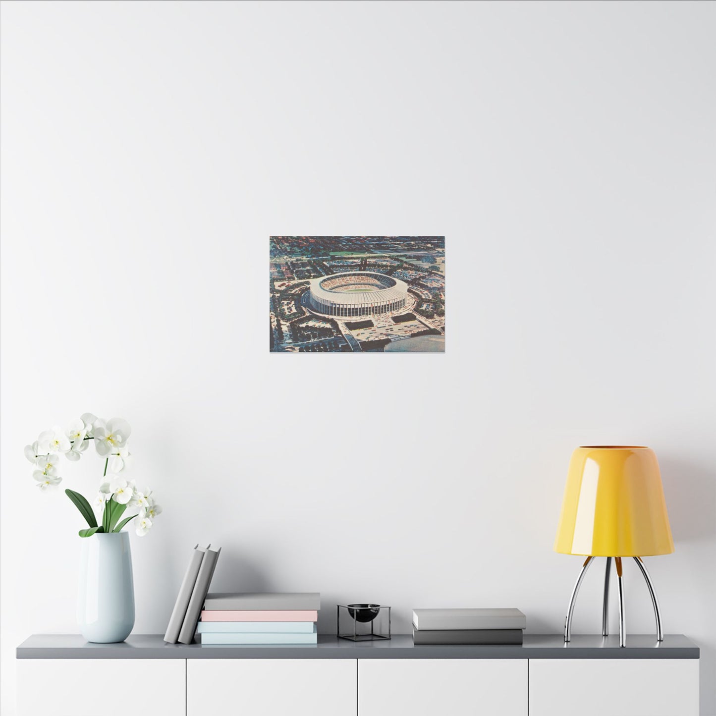 Aerial Canvas Art - Nostalgic Veterans Stadium Philadelphia Print