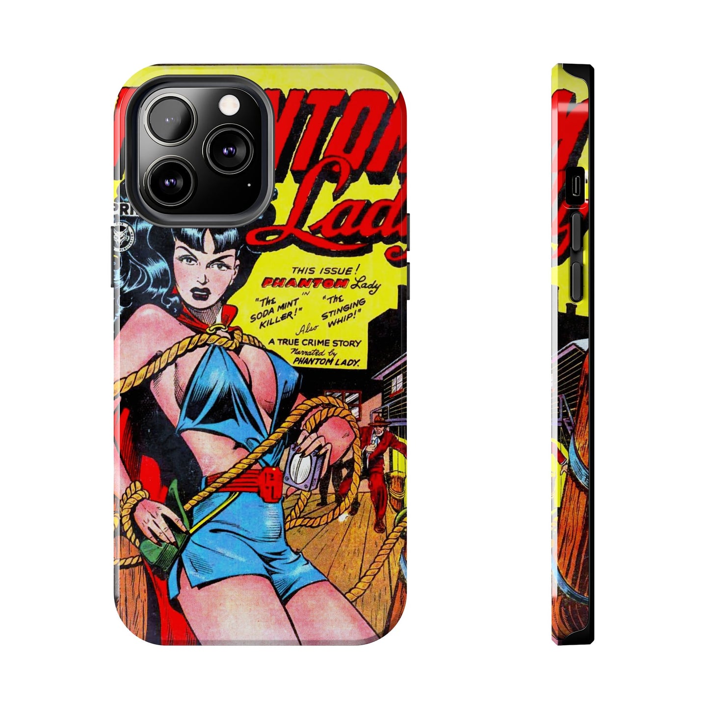 Vintage Phantom Lady Comic Book Phone Cover - Old School Male 