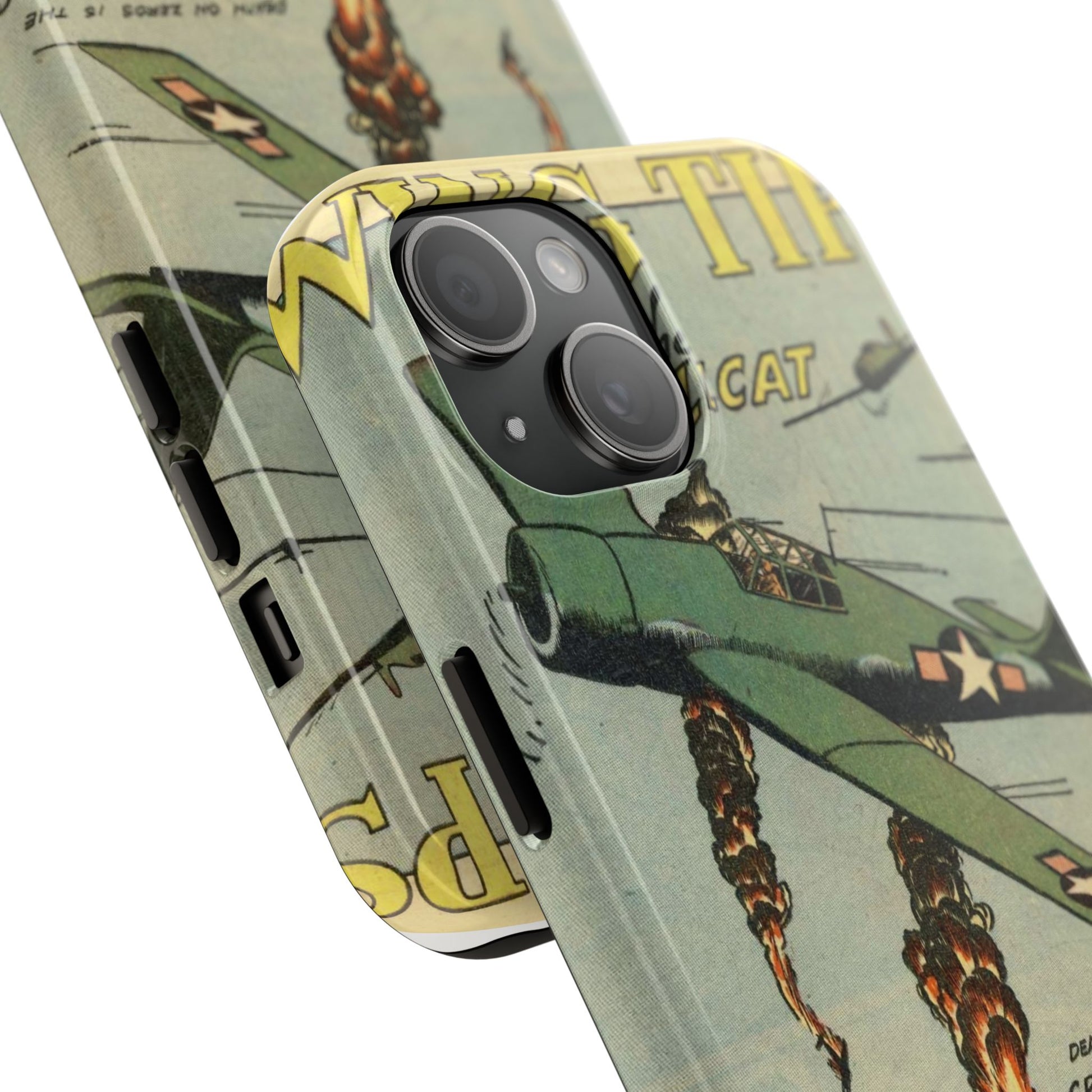 Retro Wings Comic Page Tough Phone Cases - Old School Male 