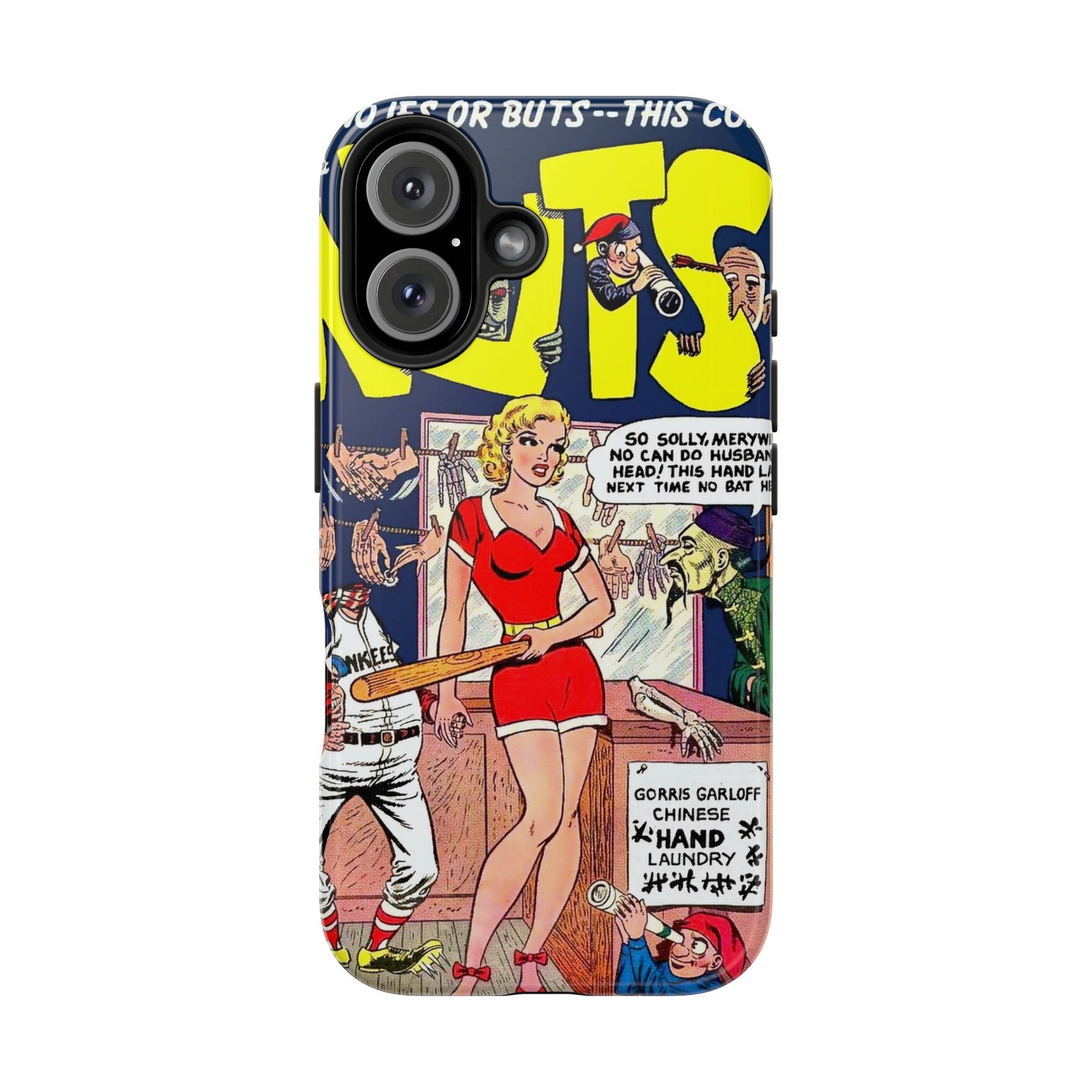 Vintage Comic Book Inspired Tough Phone Cases - Old School Male 