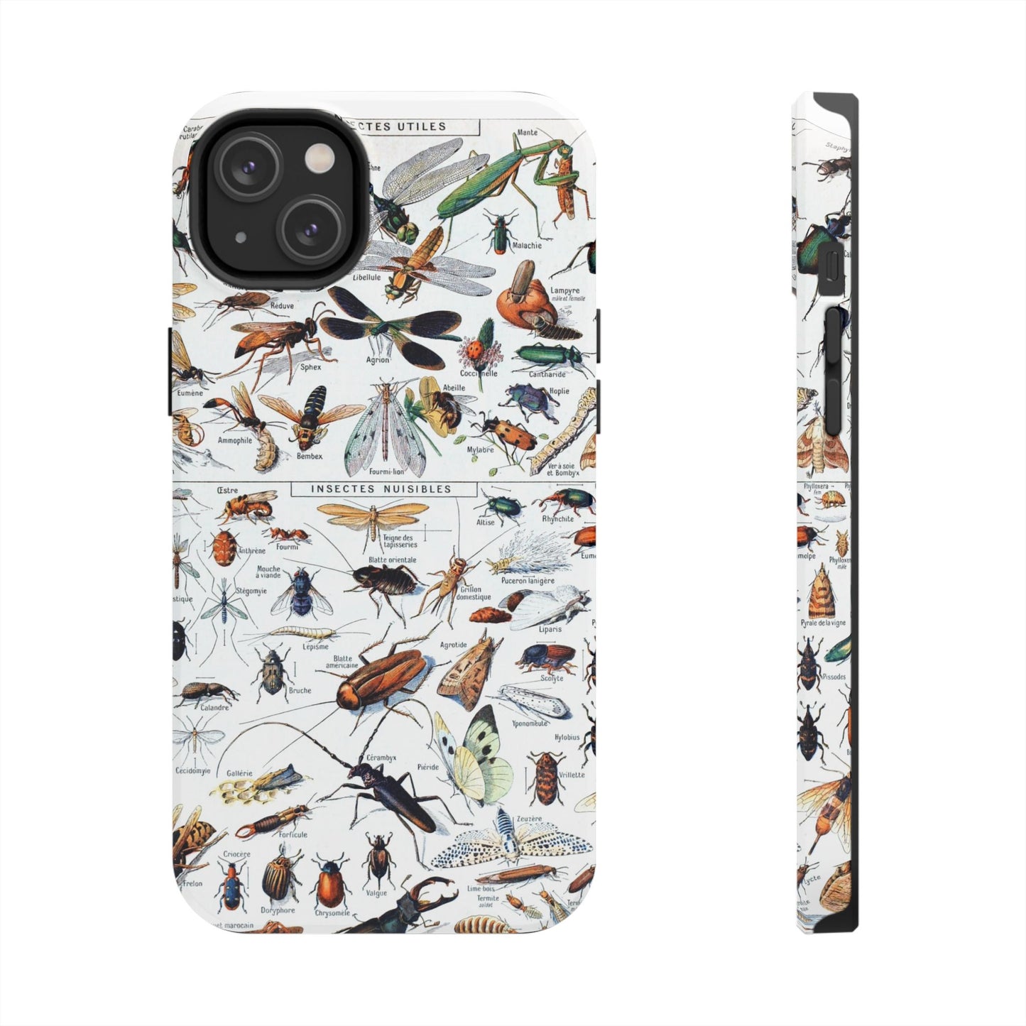 Insect-Themed Impact-Resistant Phone Cases - Old School Male 