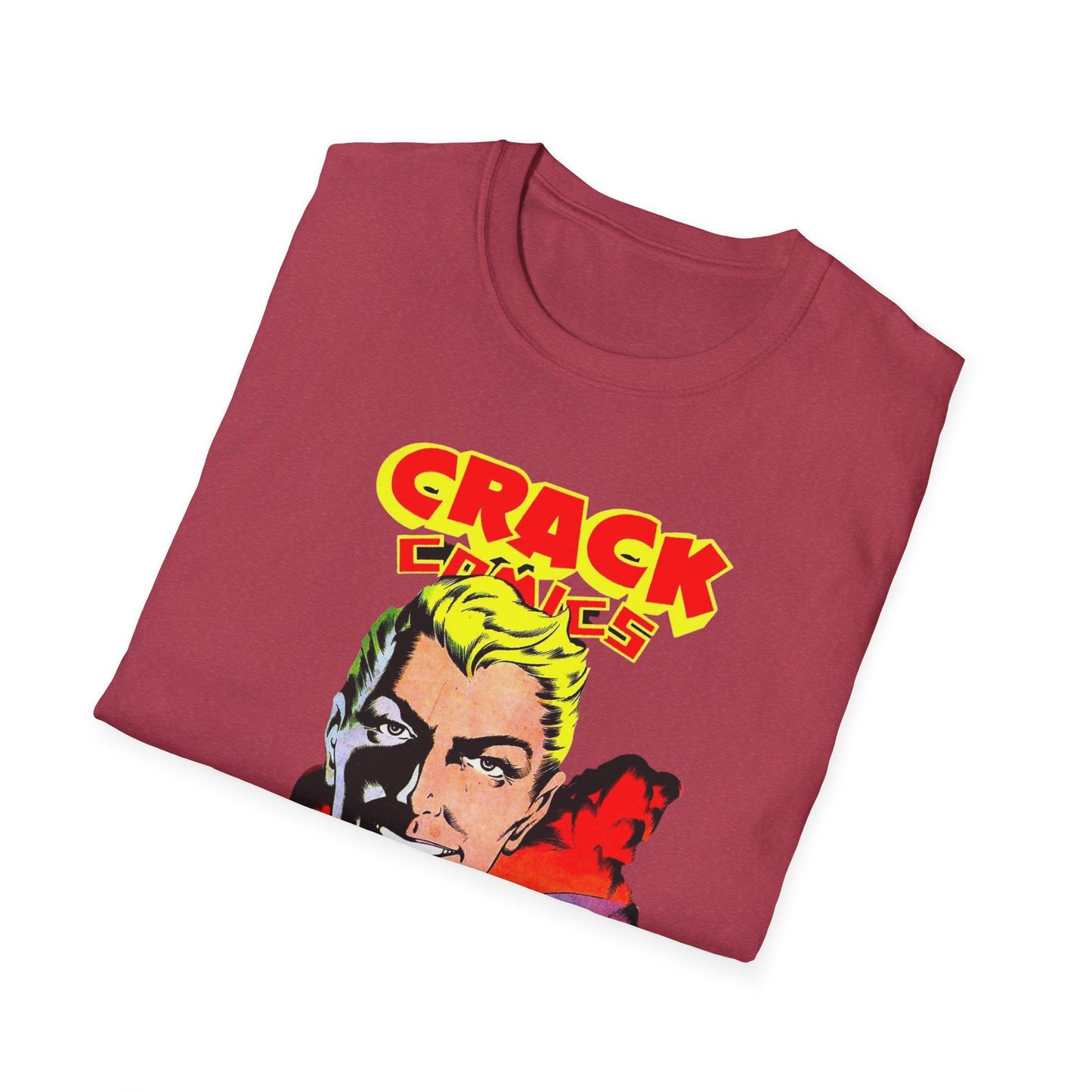 Vintage Comic T-Shirt - Retro Crack Design in Soft 100% Cotton for Comic Fans