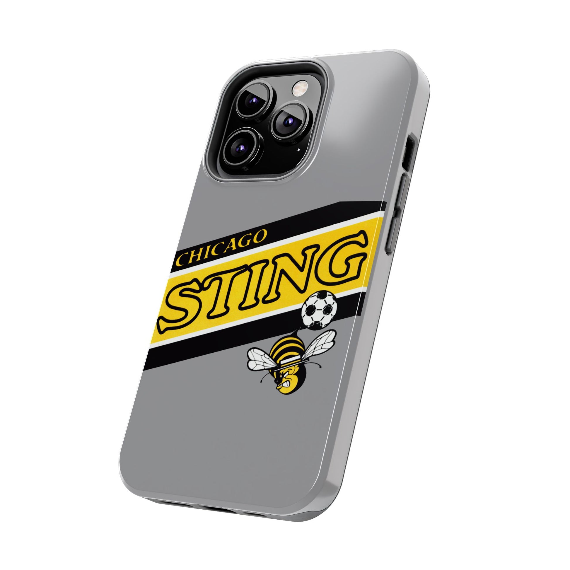 Vintage Chicago Sting Soccer Team Logo Durable Phone Cases - Old School Male 