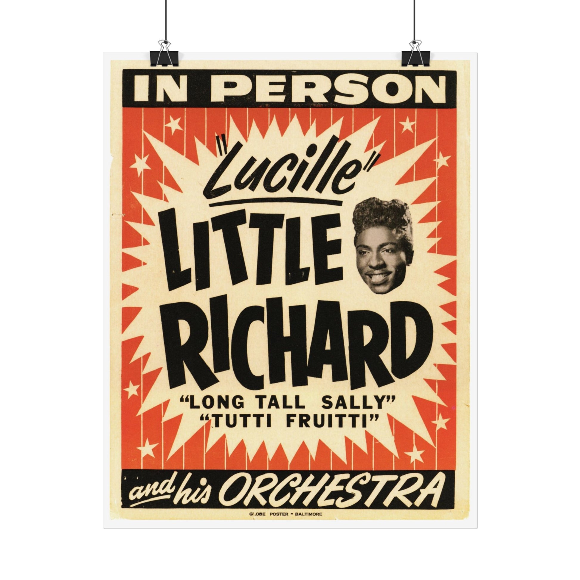 Retro Little Richard Concert Poster Poster Print - Old School Male 