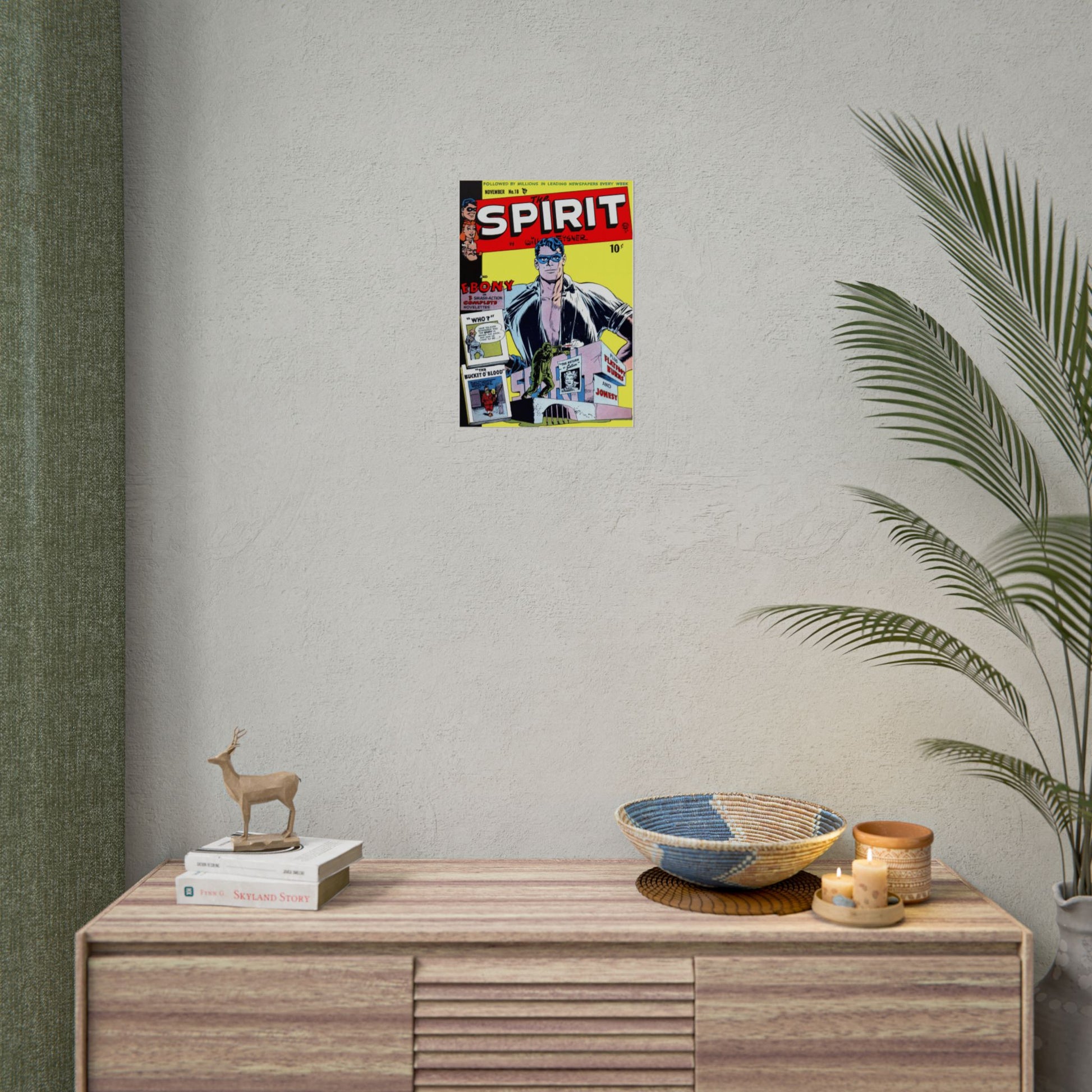 Retro November Number 18 The Spirit Comic Cover Poster - Old School Male 