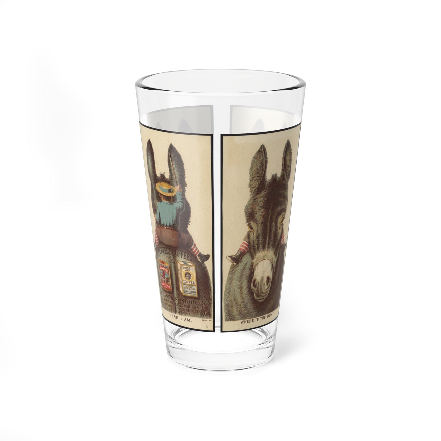 Humorous Donkey-Themed Pint Glass