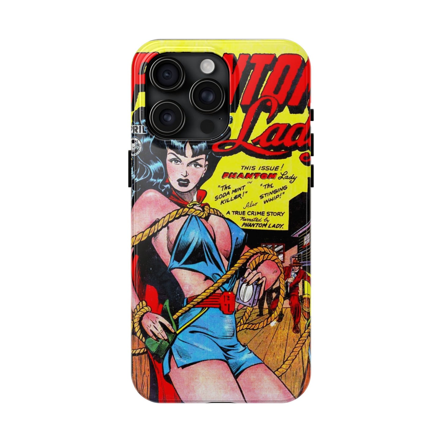 Vintage Phantom Lady Comic Book Phone Cover - Old School Male 