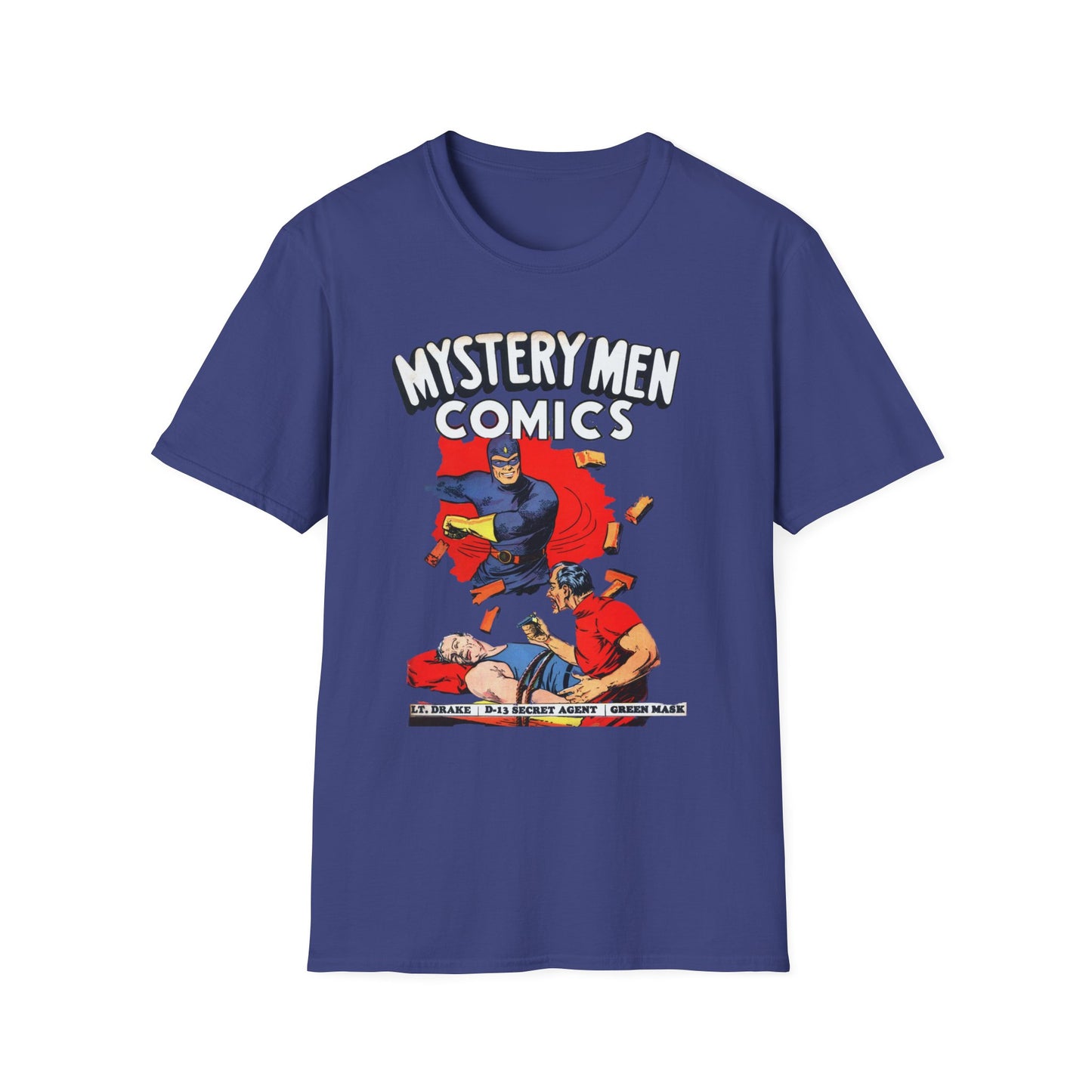 Retro Comics T-Shirt - Nostalgic Mystery Men Tee in Soft 100% Cotton, Perfect for Pop Culture Fans