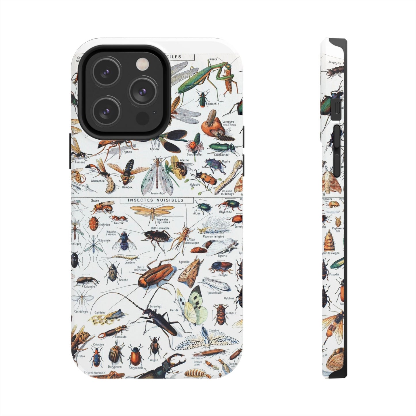 Insect-Themed Impact-Resistant Phone Cases - Old School Male 