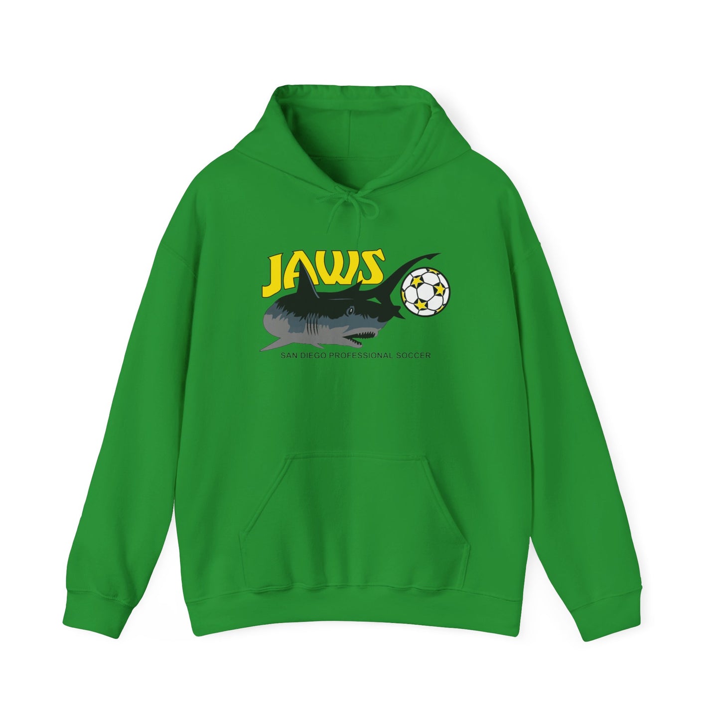 Sand Diego Jaws Unisex Heavy Blend Hooded Sweatshirt - Cozy Cotton-Poly Blend, Kangaroo Pocket