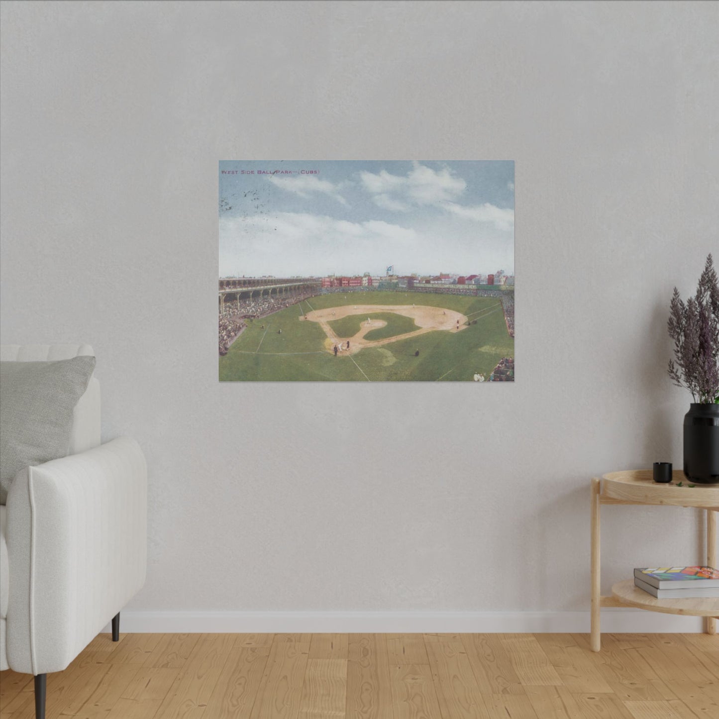 Nostalgic Chicago West Side Ballpark Canvas Art