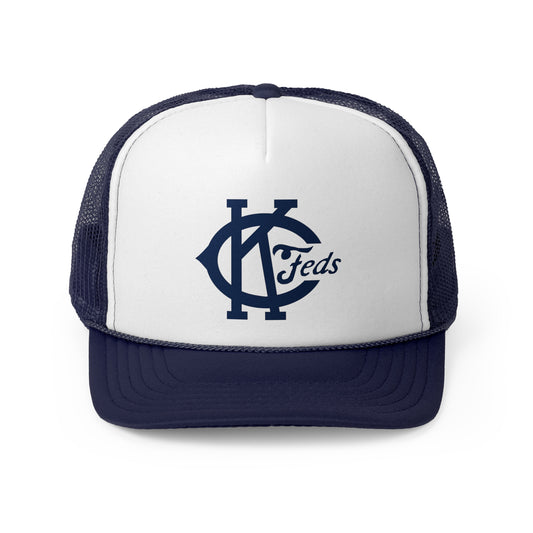 Kansas City Feds of the Federal League Trucker Baseball Hat - Old School Male 