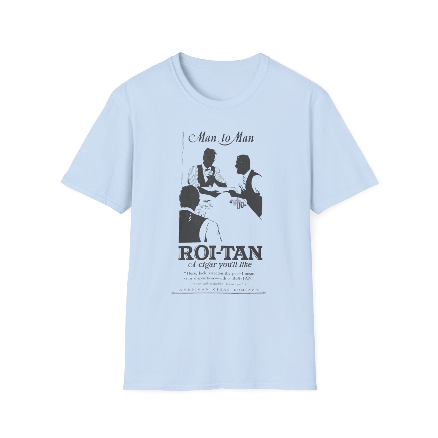 Light Up Your Style: Vintage Roi-Tan Cigar T-Shirt For Laid-Back Loungers!