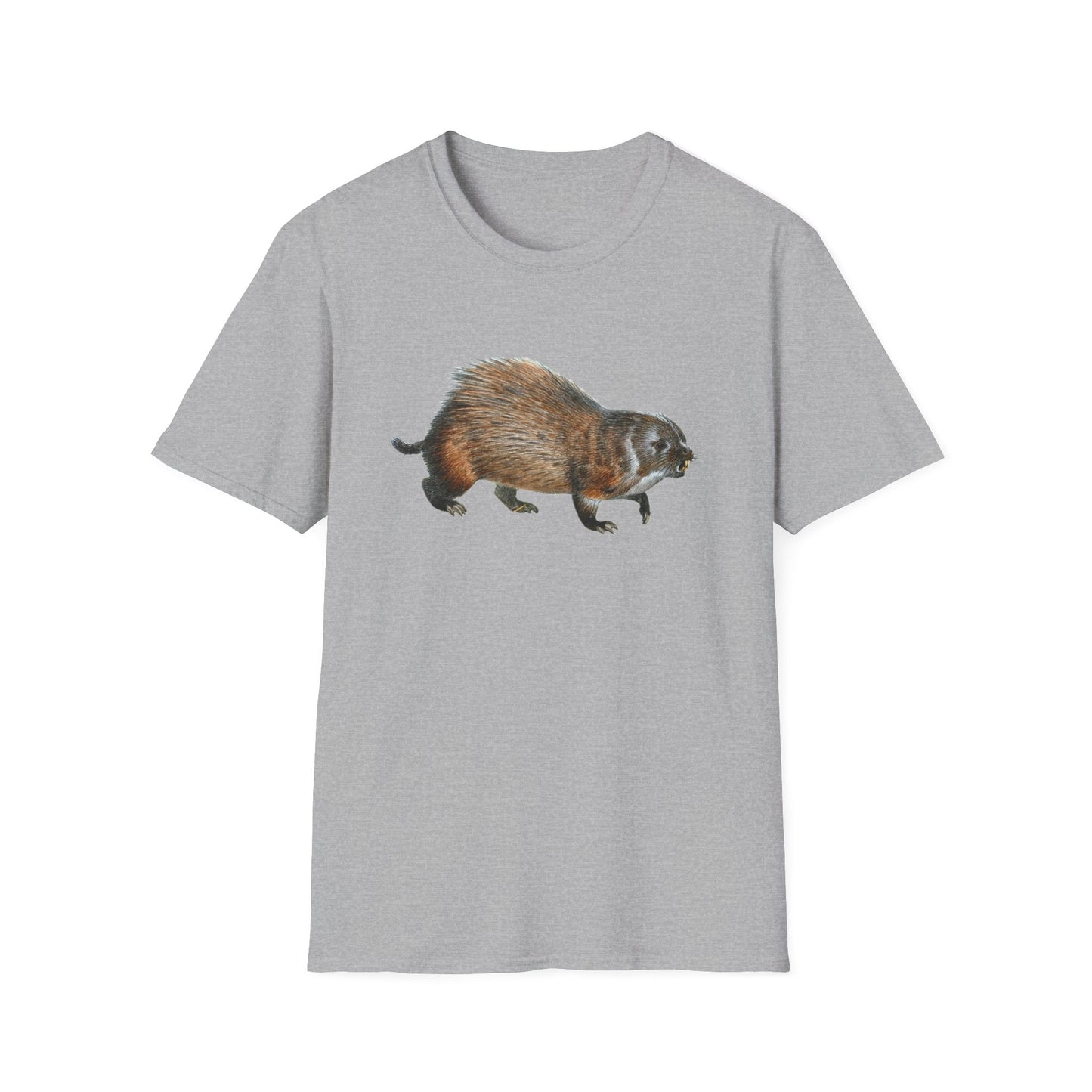 Vintage-inspired Unisex Soft Cotton Beaver Tee - Old School Male 