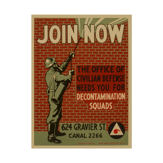 Vintage War Ad Poster Print Wall Art - Old School Male 