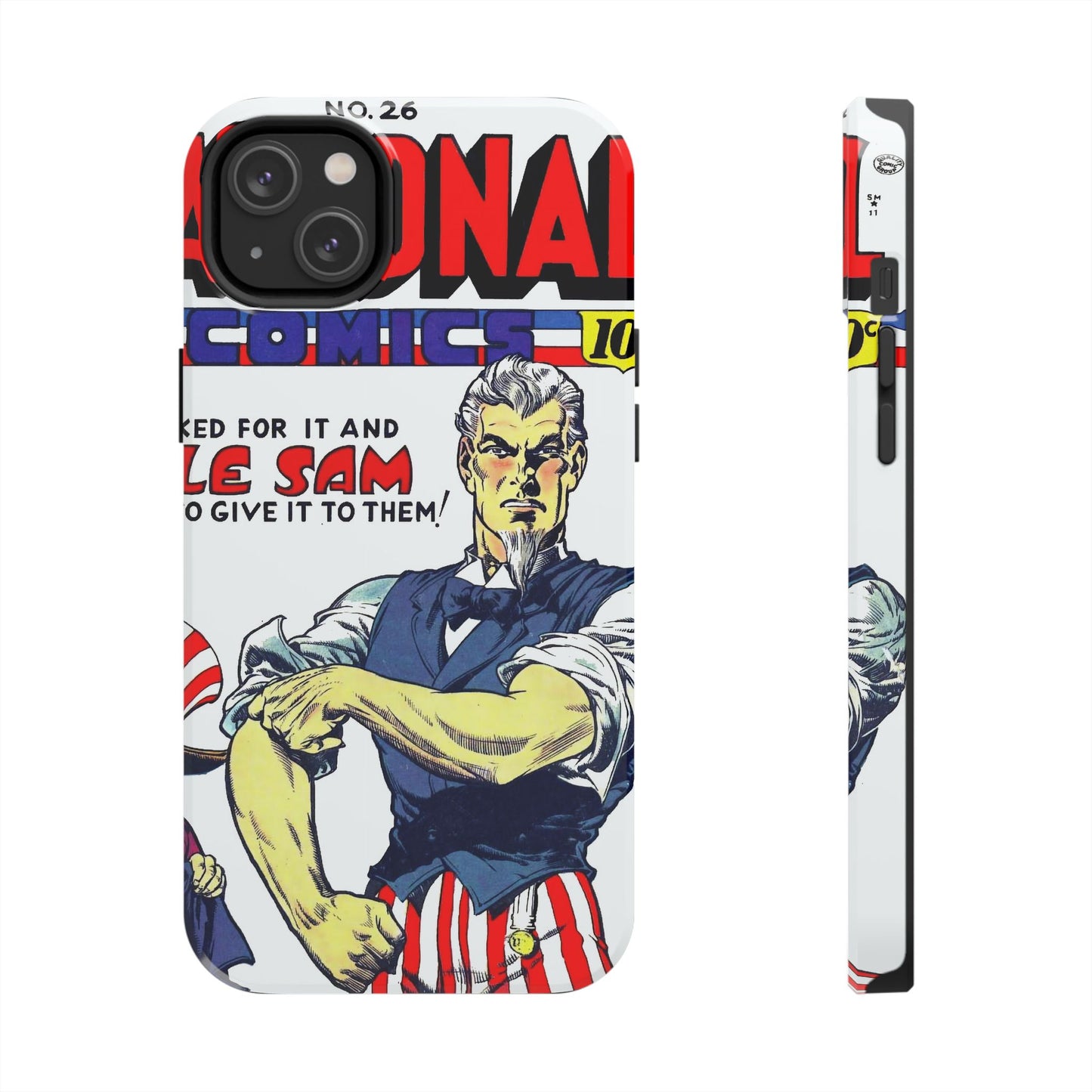 Vintage Comic Art Durable Phone Cases - Old School Male 