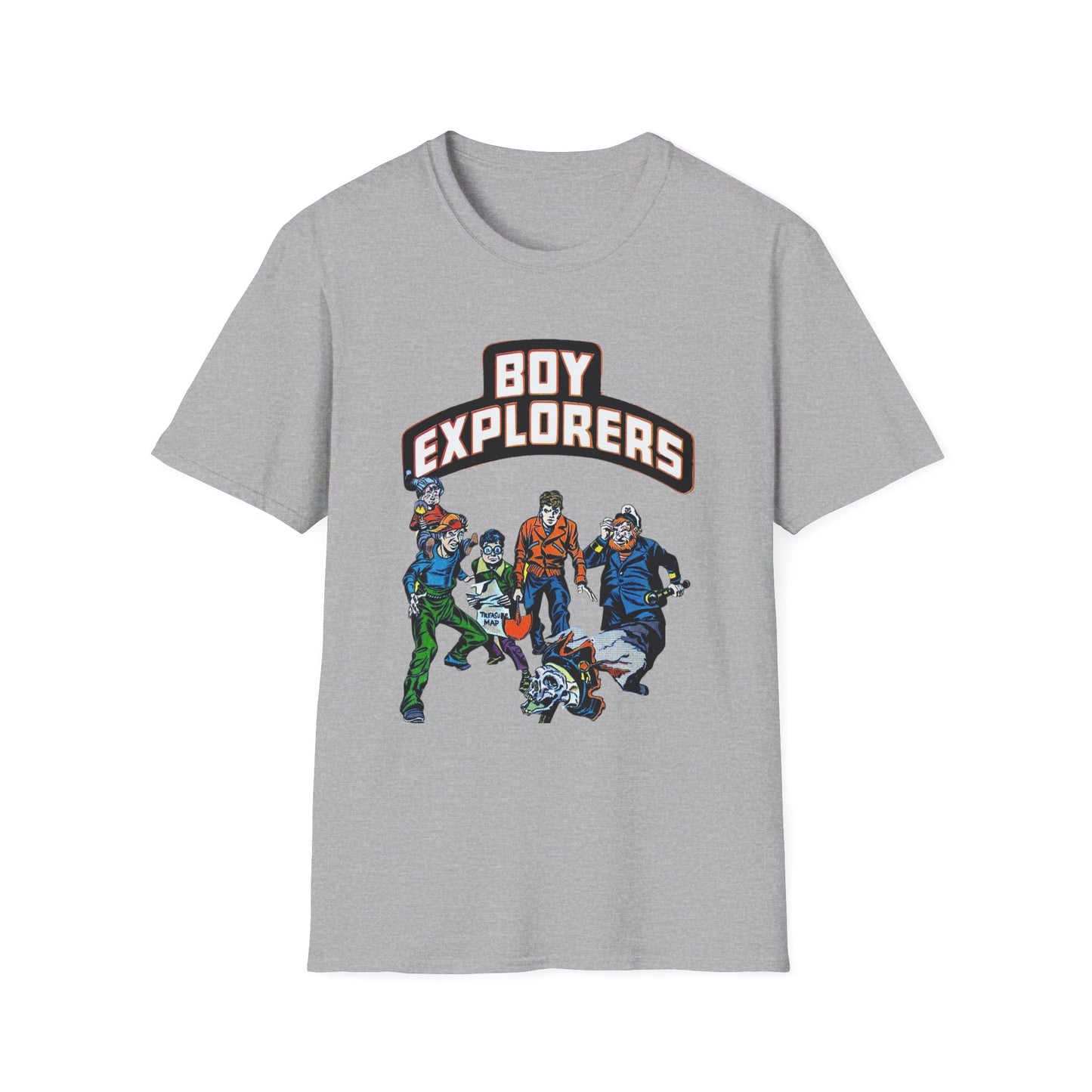 Retro Comic Book Shirt - Softstyle Cotton Tee for Adventure Seekers and Nostalgia Lovers