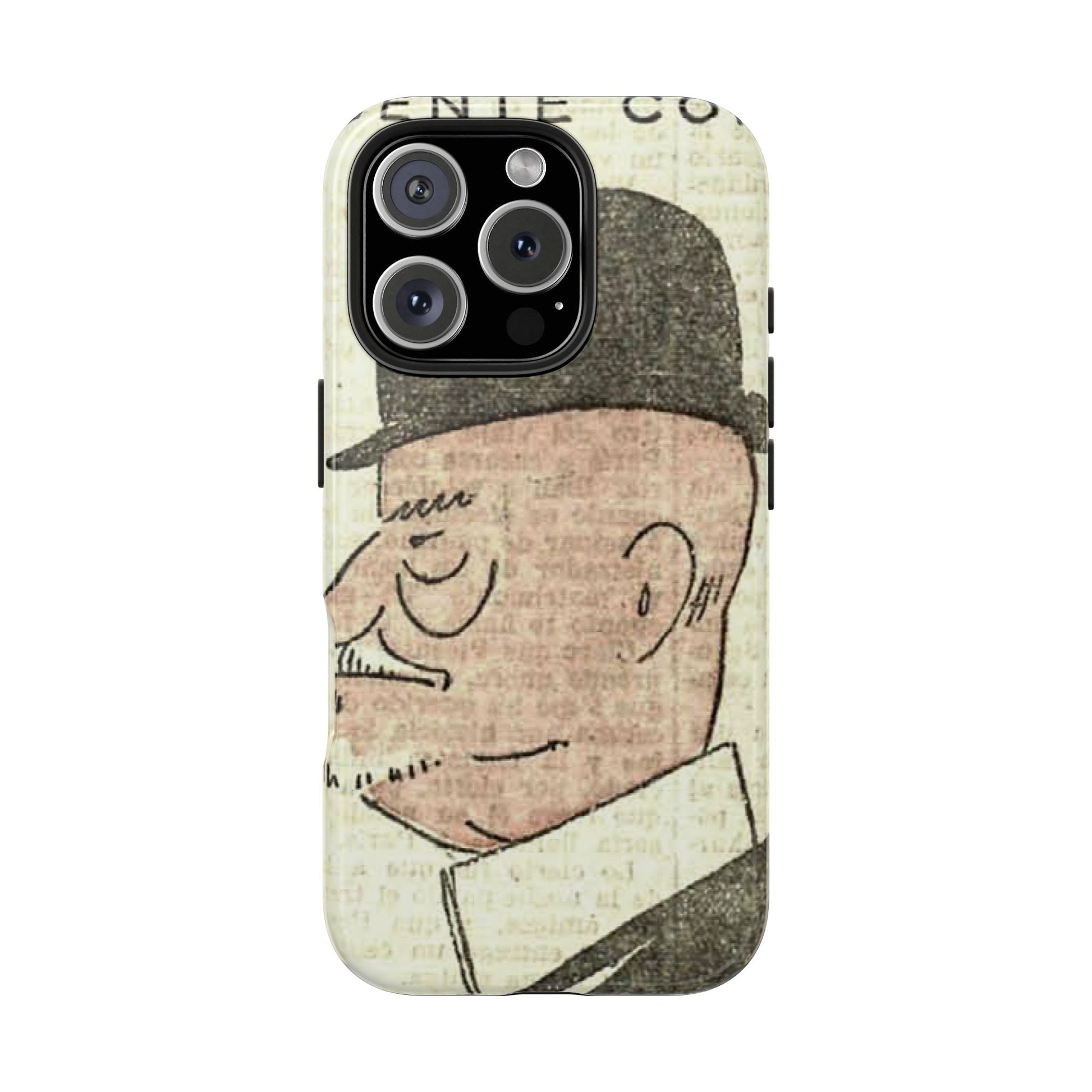 Dapper Gent in Bowler Hat Phone Case - Old School Male 