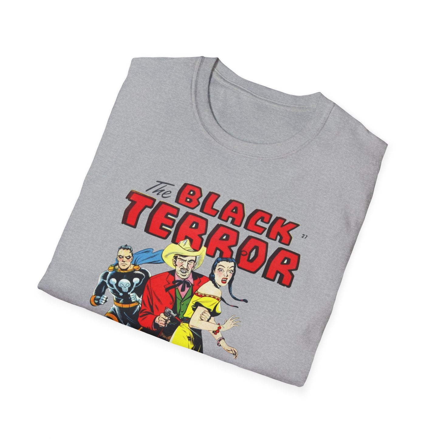 Vintage Black Terror Comic Character T-Shirt - Soft Cotton, Classic Fit for Retro Fans