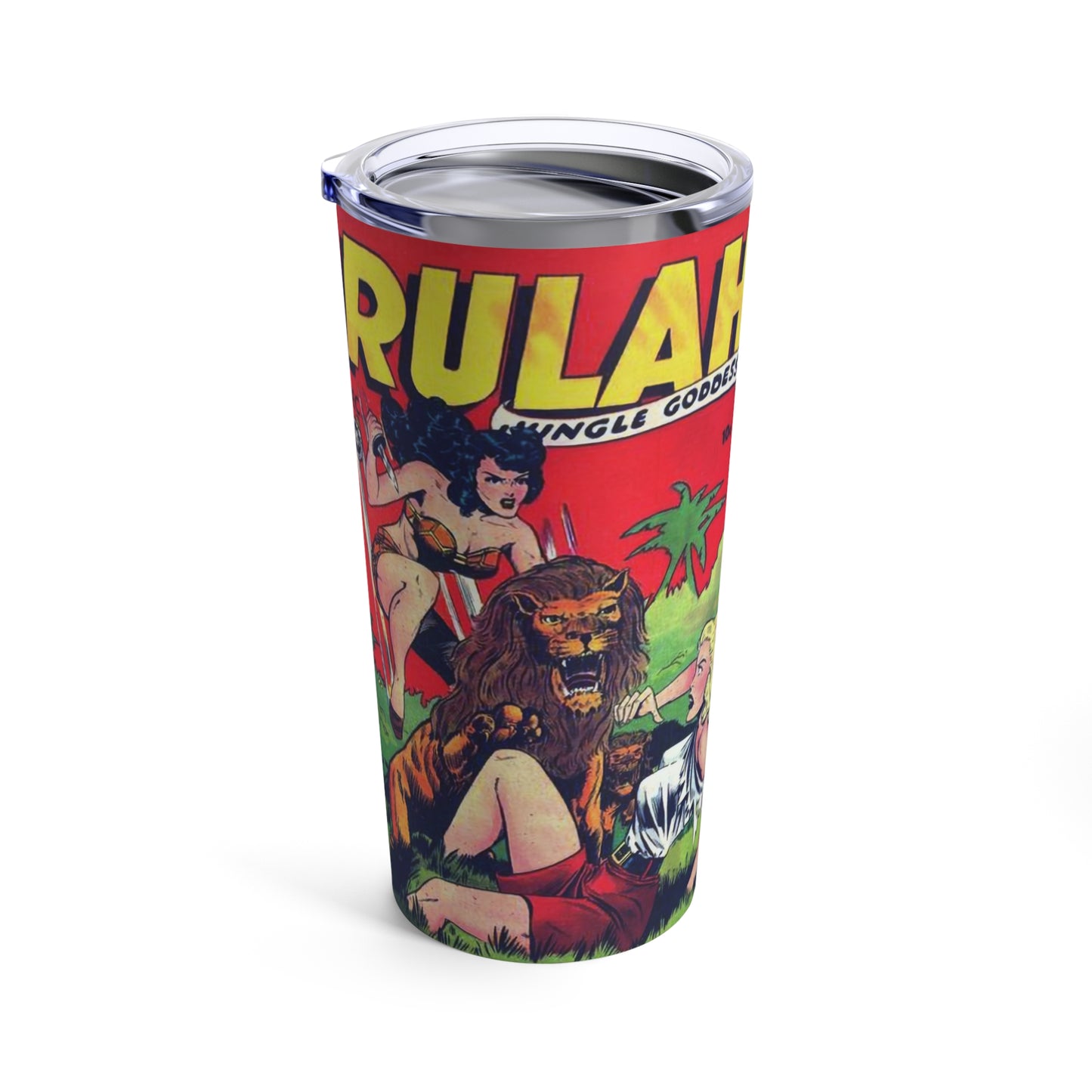 Tumbler Cup - Retro Comic Book Cover Design - Old School Male 