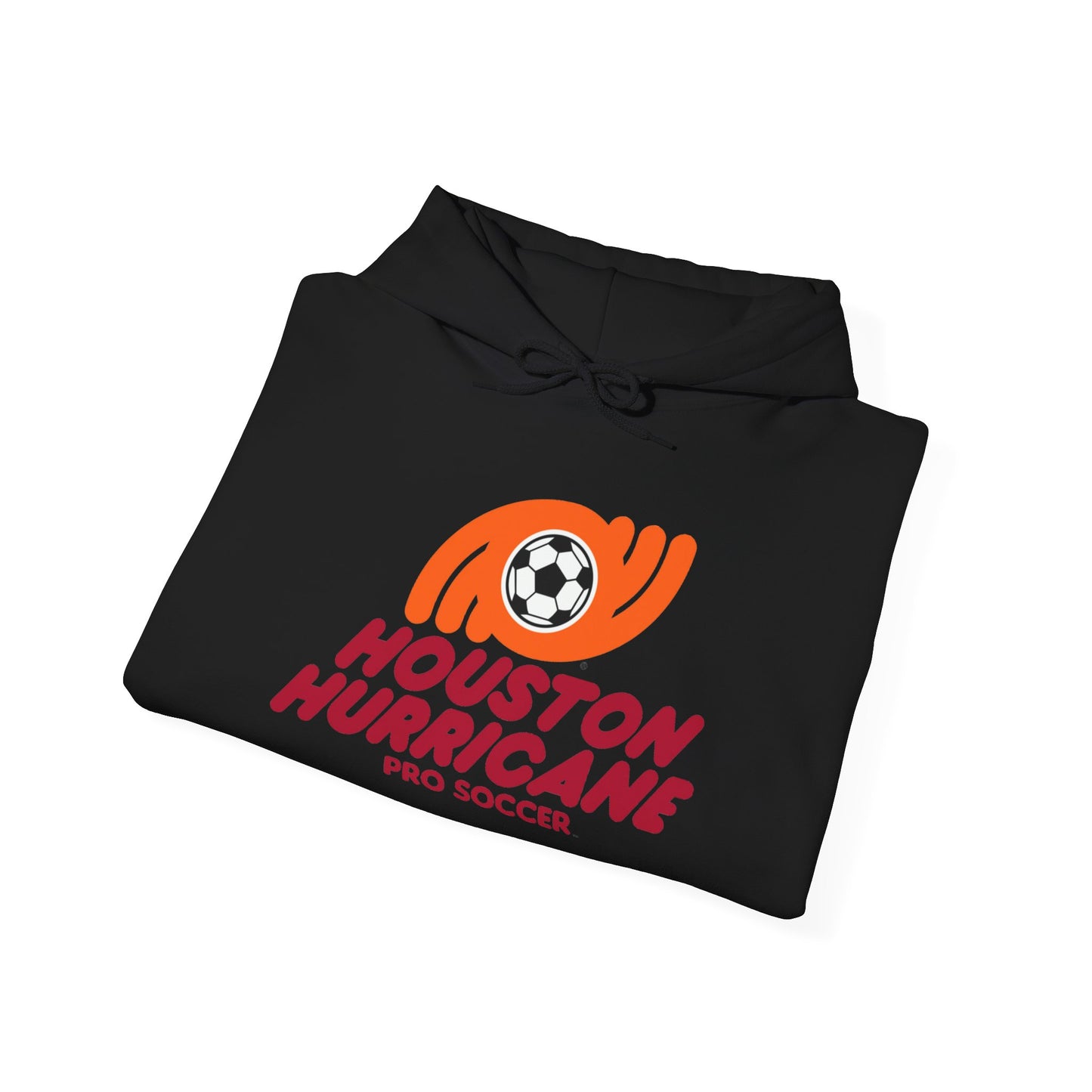 Houston Hurricane Soccer Hoodie - Unisex, Cozy Cotton-Poly Blend, Adjustable Hood, Pouch Pocket