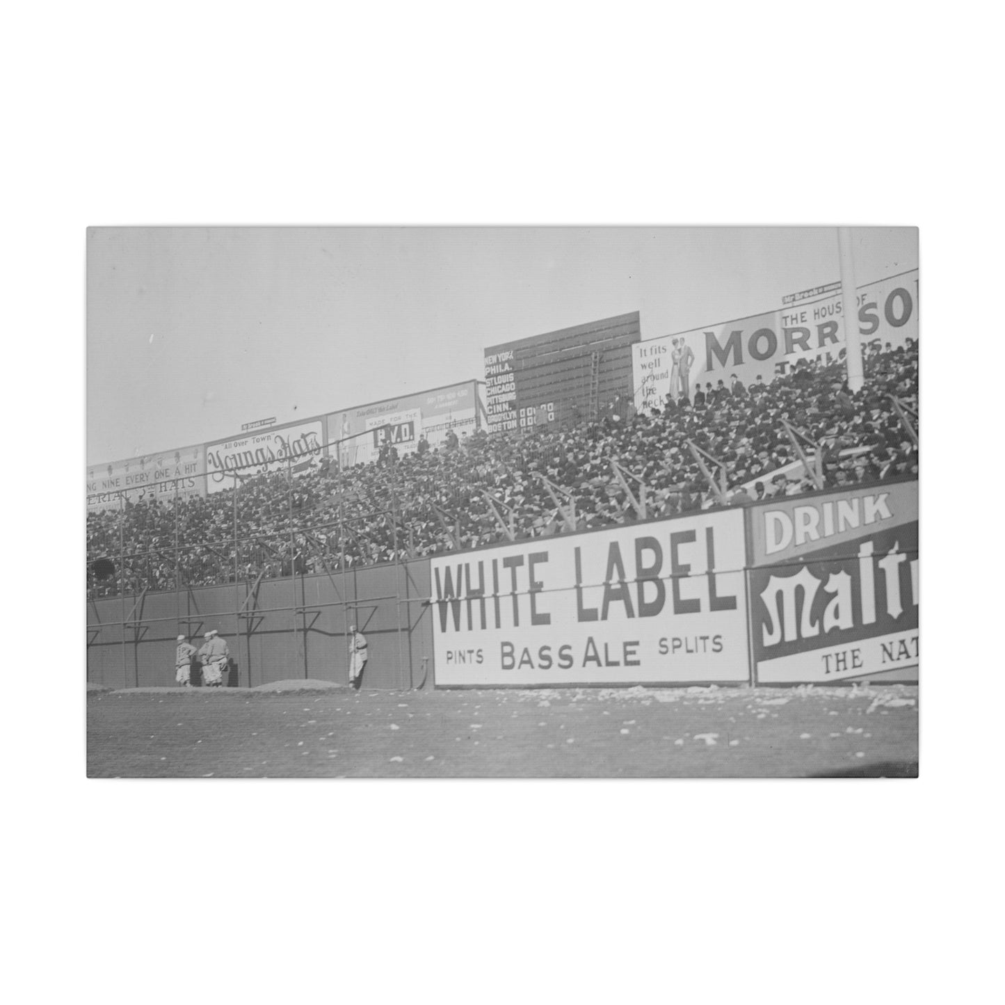 Vintage Bleachers at the Polo Grounds in NYC Canvas Print - Old School Male 