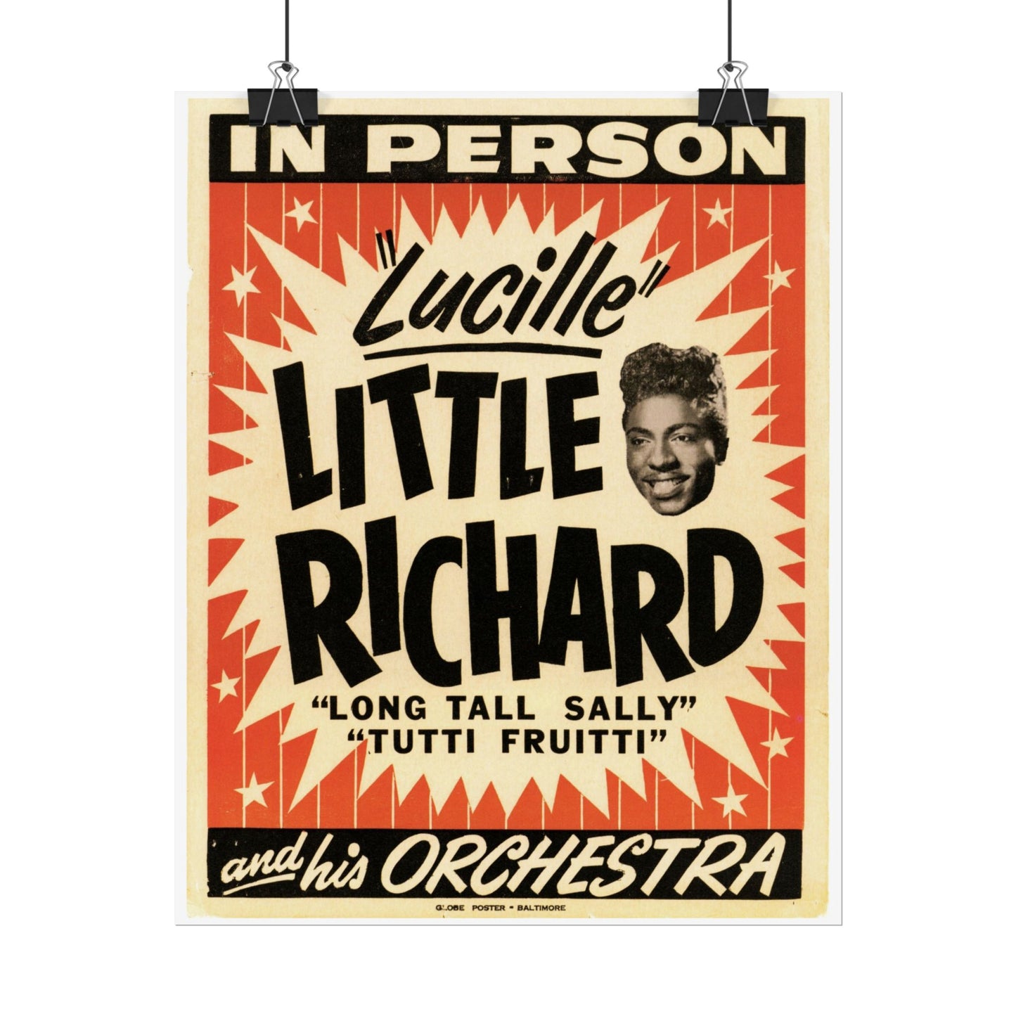 Retro Little Richard Concert Poster Poster Print - Old School Male 