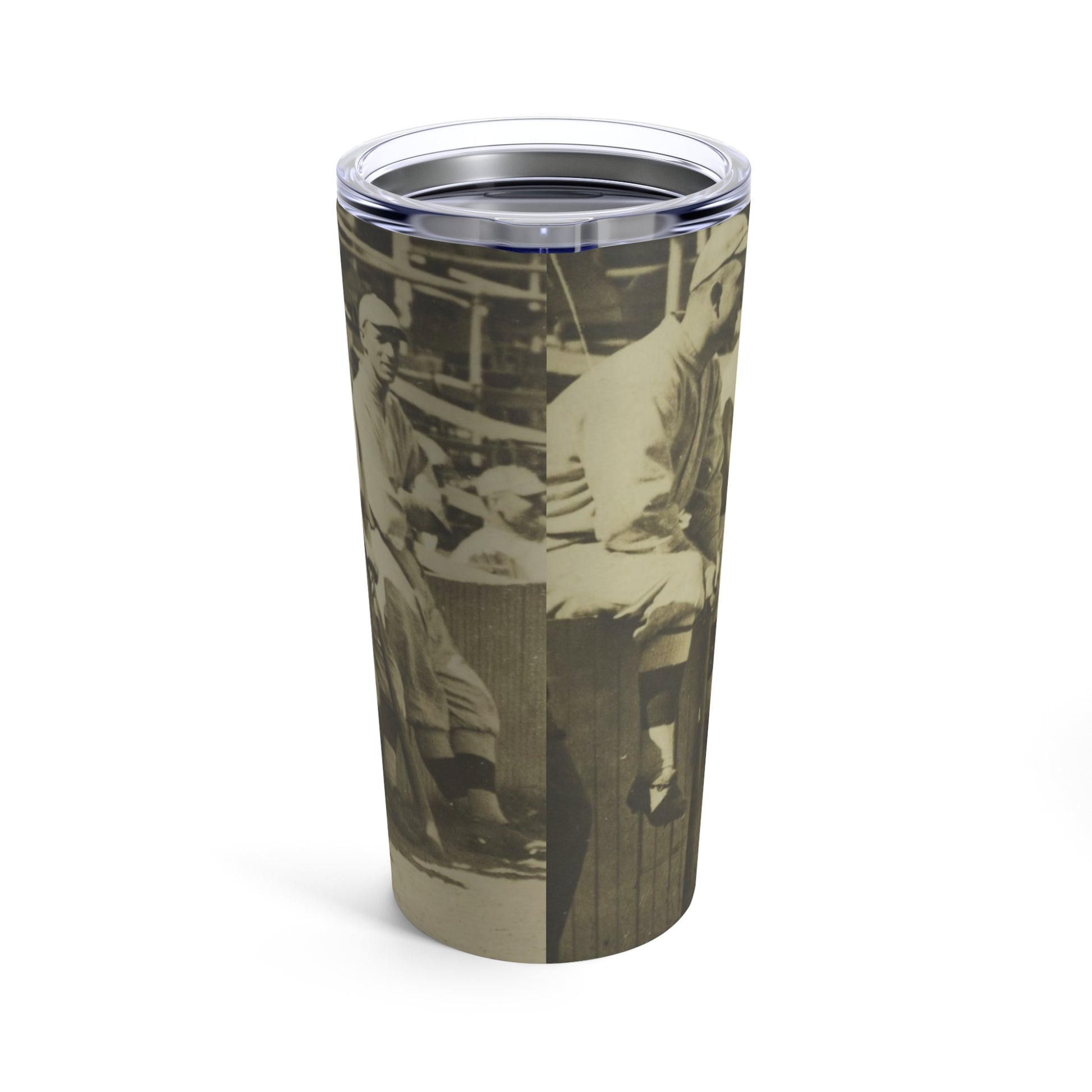 Vintage Baseball Photo 20oz Insulated Tumbler - Old School Male 