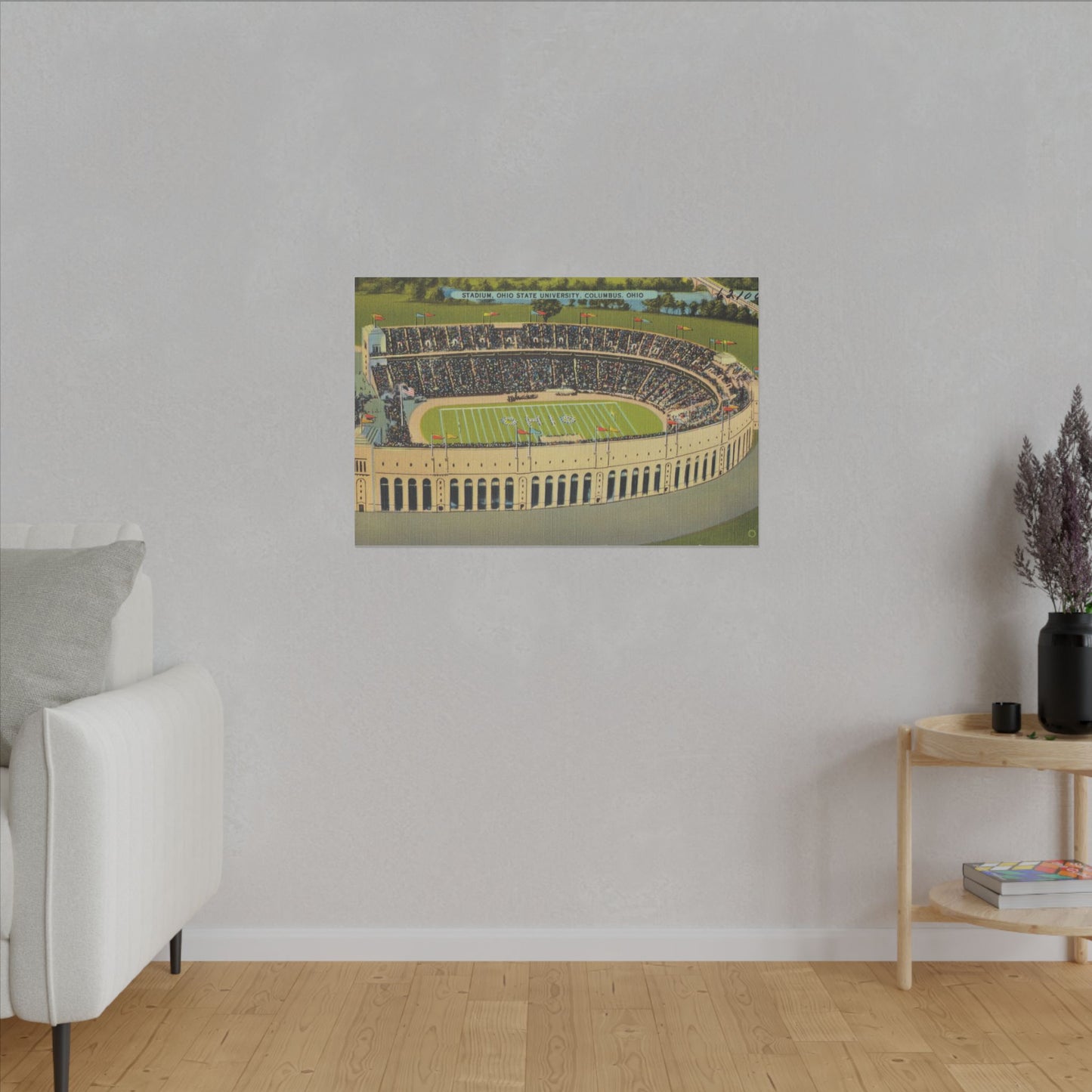 Aerial Canvas Art - Ohio State University Stadium Print