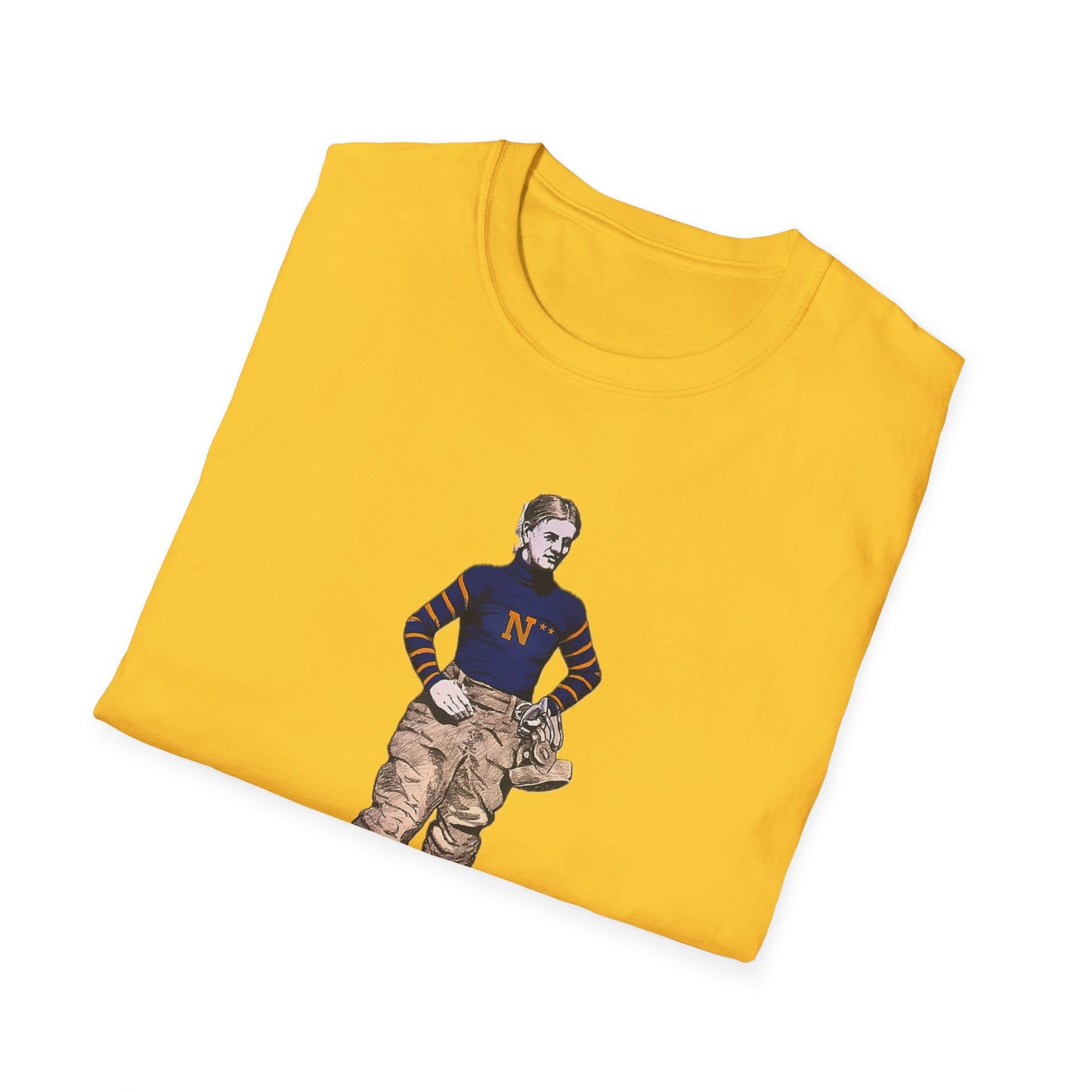 Vintage Annapolis Football Player Unisex Soft Cotton Tee