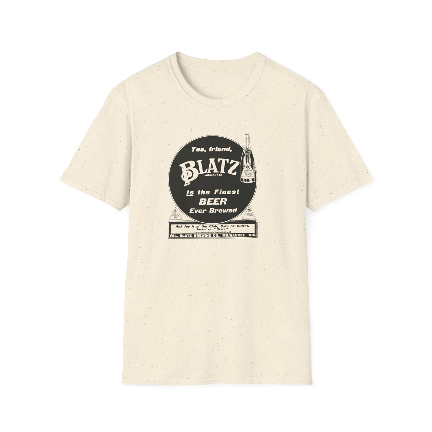 Vintage Blatz Brewing T-Shirt | 100% Cotton Retro Tee for Beer Lovers & Collectors