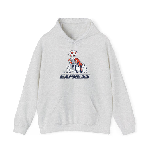 Retro Memphis Express Soccer Hoodie - Cozy 50/50 Cotton Blend, Kangaroo Pocket & Adjustable Hood