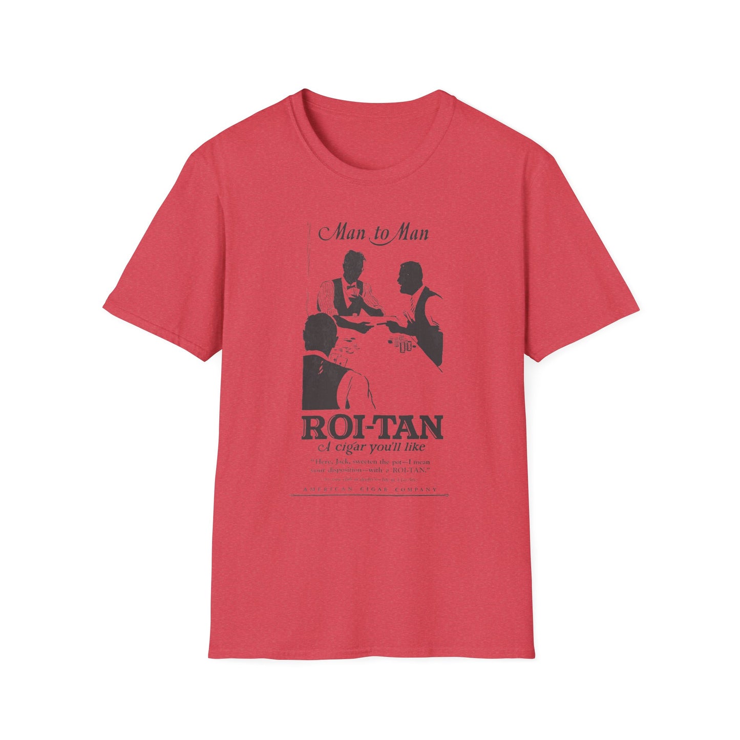 Light Up Your Style: Vintage Roi-Tan Cigar T-Shirt For Laid-Back Loungers!