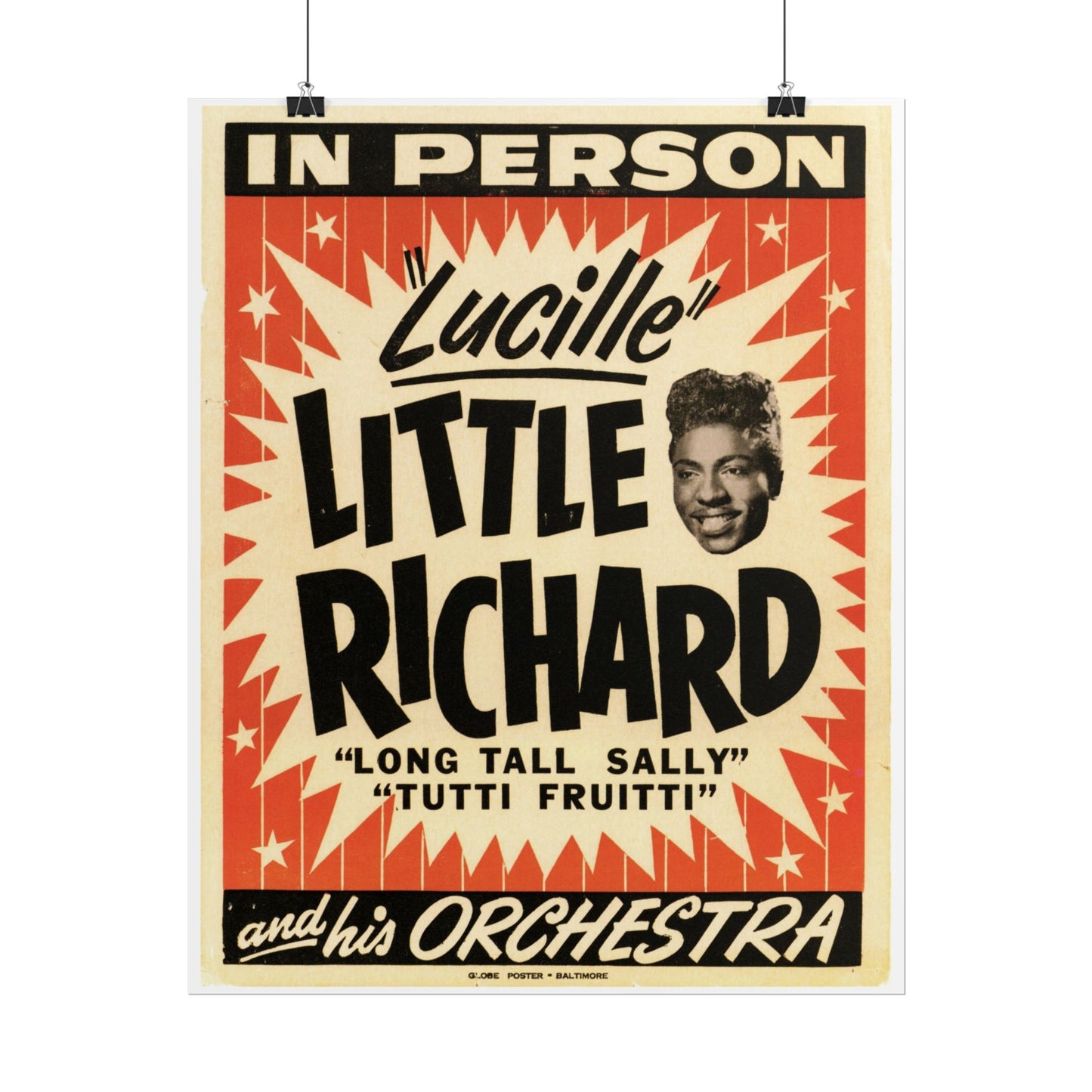 Retro Little Richard Concert Poster Poster Print