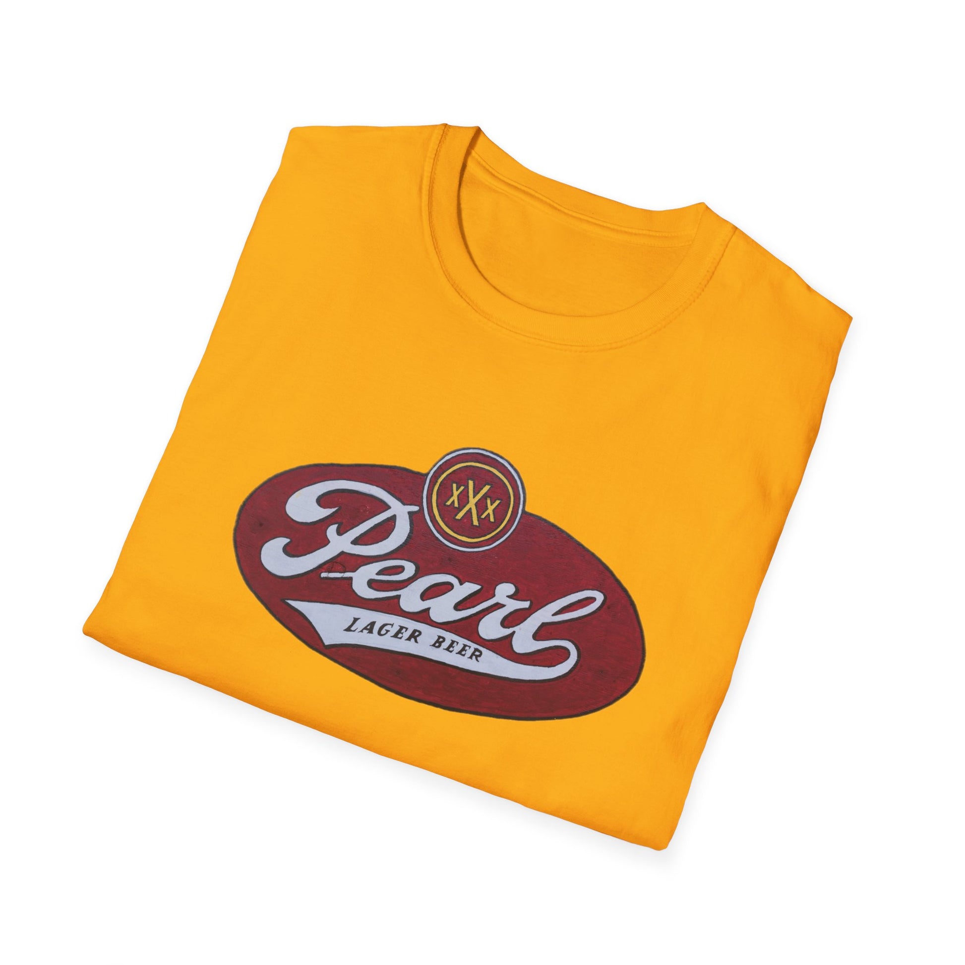 Vintage-Inspired Pearl Lager Unisex Soft Cotton Tee - Old School Male 