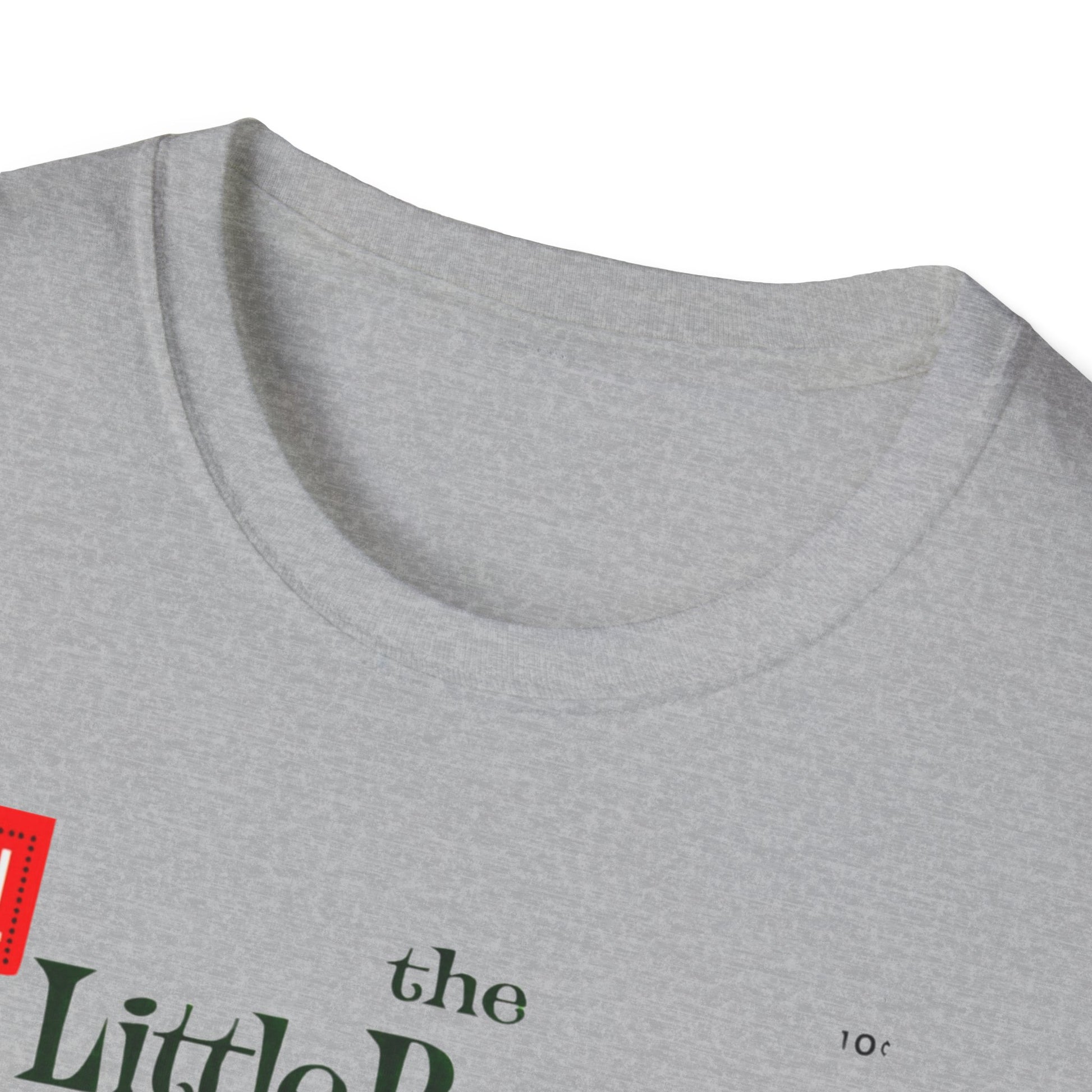 Folded Vintage Little Rascals T-Shirt in olive green featuring a stitching detail that complements its stylish design. A fun vintage comic t-shirt perfect for fans of retro style!