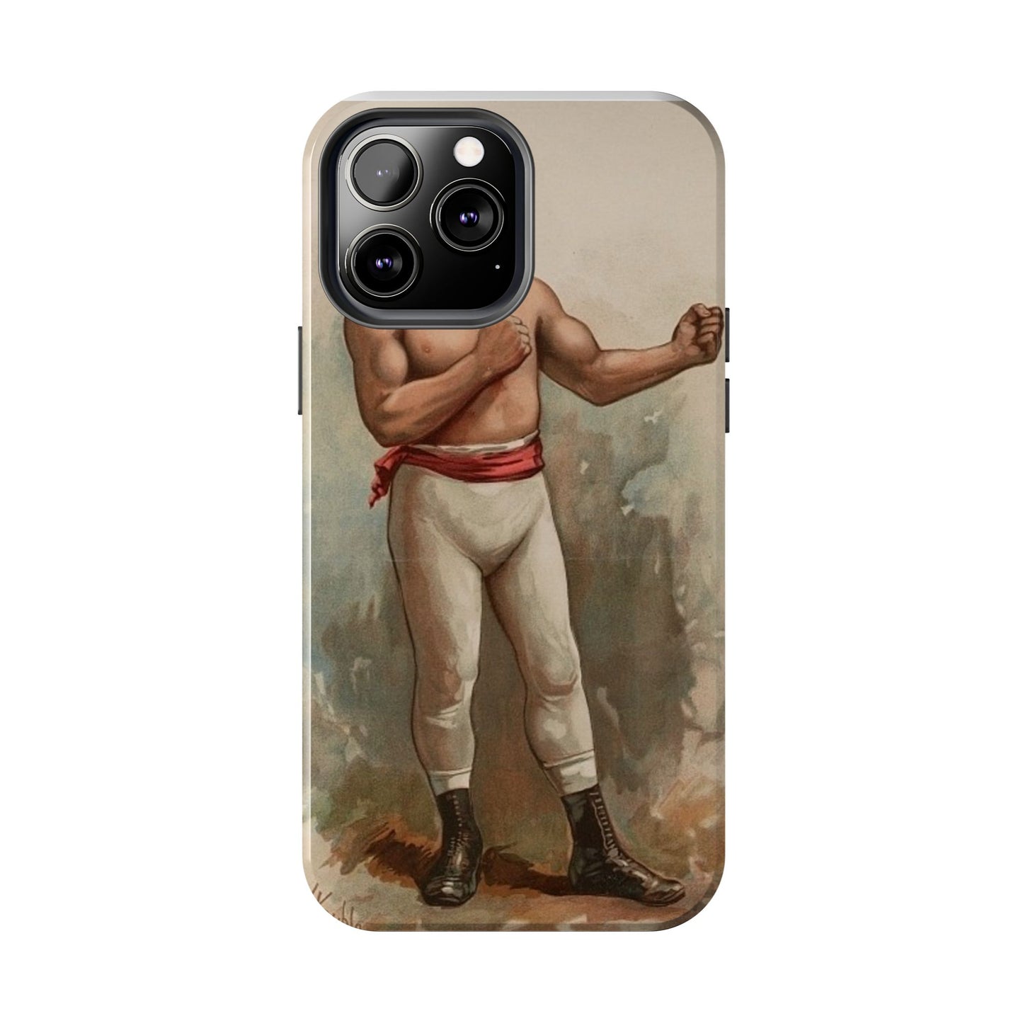 Retro Boxer Graphic Heavy-Duty Phone Cases - Old School Male 