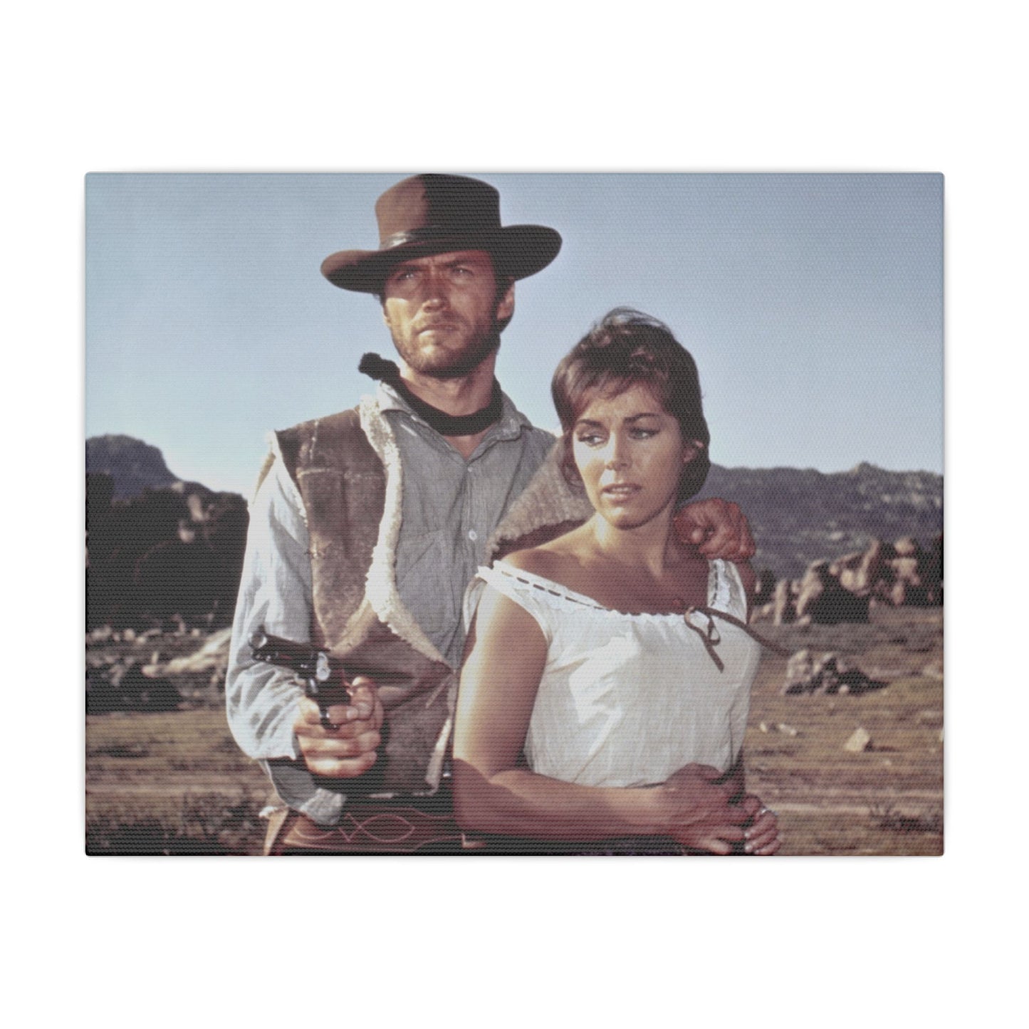 Clint Eastwood Fistful Of Dollars Western Movie Canvas Print - Old School Male 