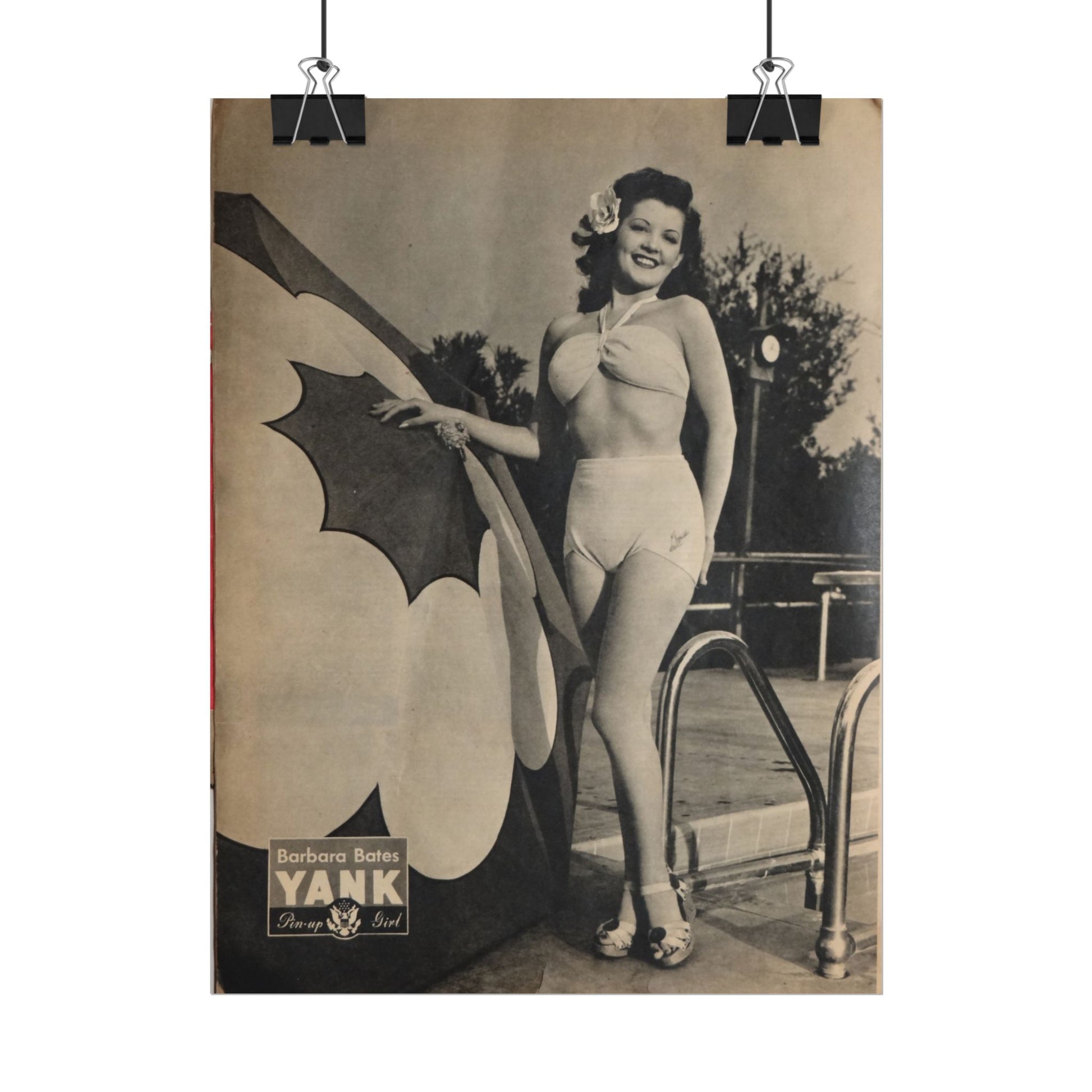 Pin Up Girl Barbara Bates Rolled Poster - Old School Male 