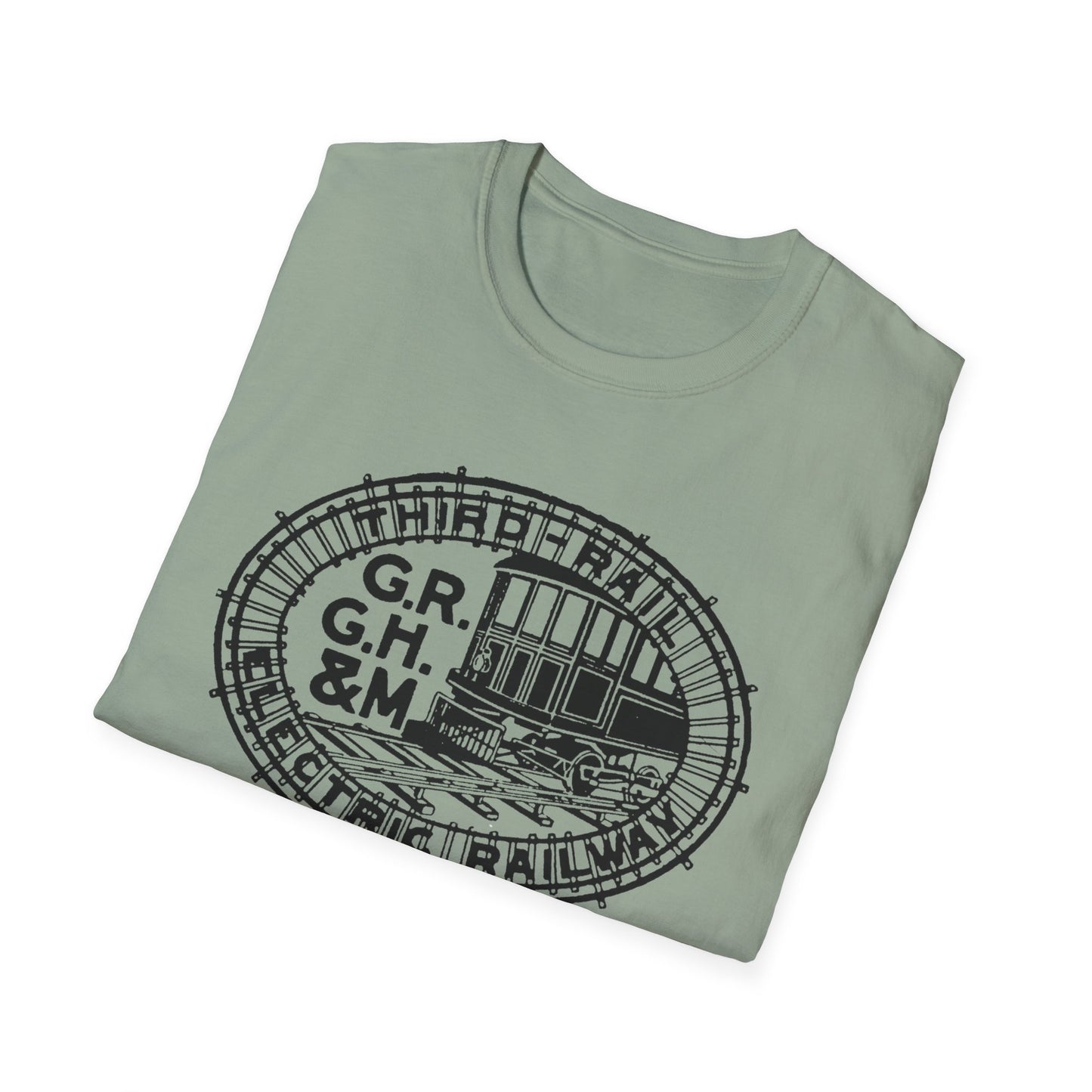 All Aboard The Style Express! Vintage Railroad Logo T-Shirt - 100% Cotton Comfort for Train Lovers!