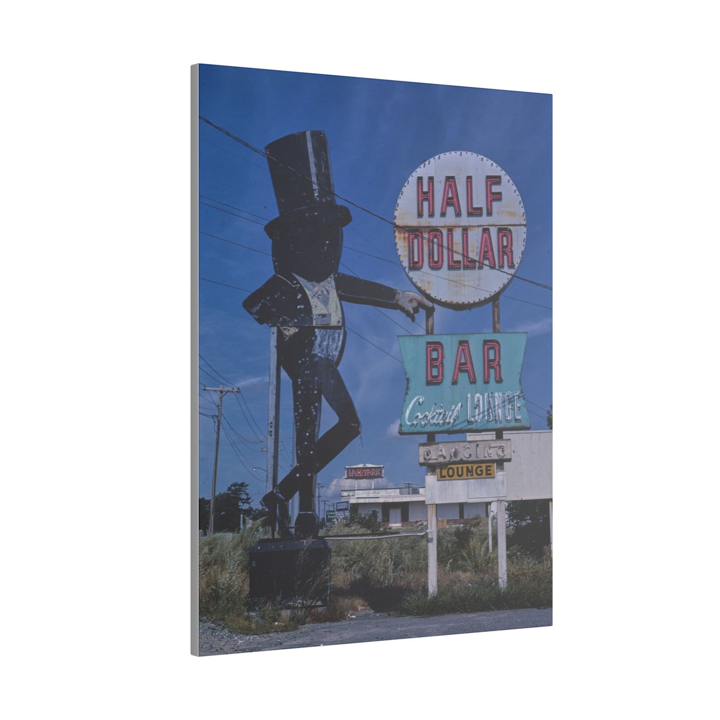 Retro Abandoned Half Dollar Bar Canvas Print - Old School Male 