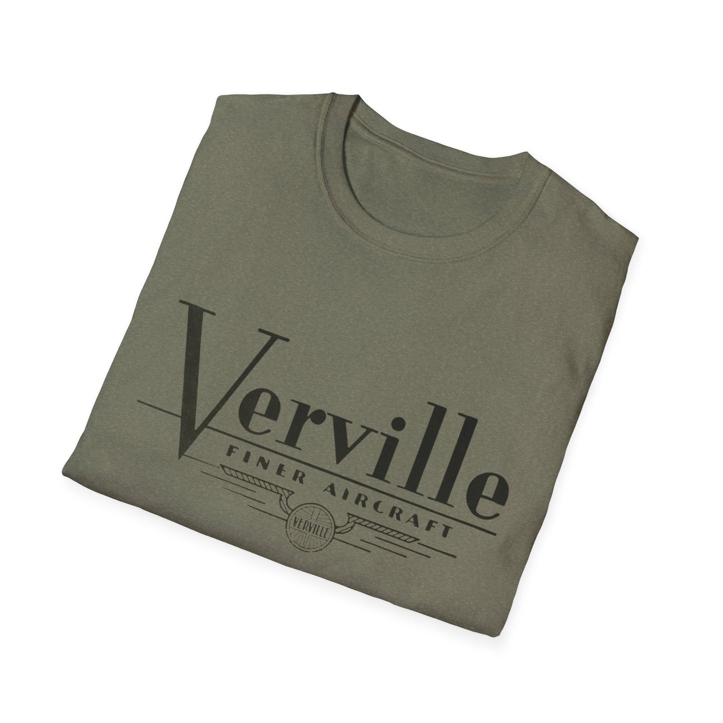 Soar In Style: Vintage Verville Aircraft Logo Tee For Aviation Aficionados