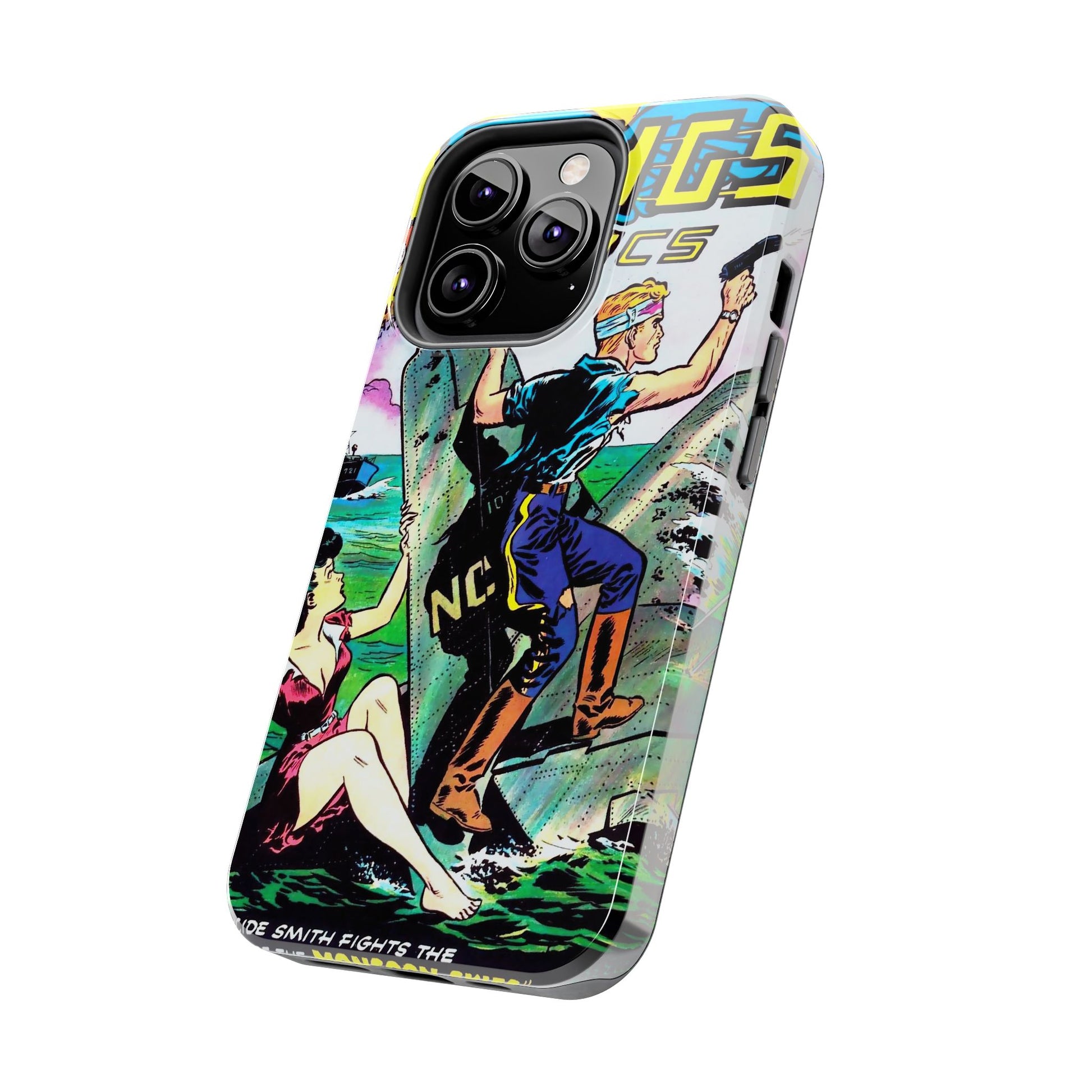 Retro Wings Comics Cover Tough Phone Cases - Old School Male 