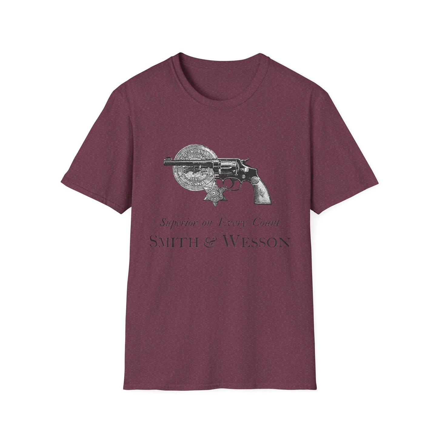 Vintage Smith And Wesson T-Shirt - Classic Ad Tee For Firearm Enthusiasts, Made In USA Cotton