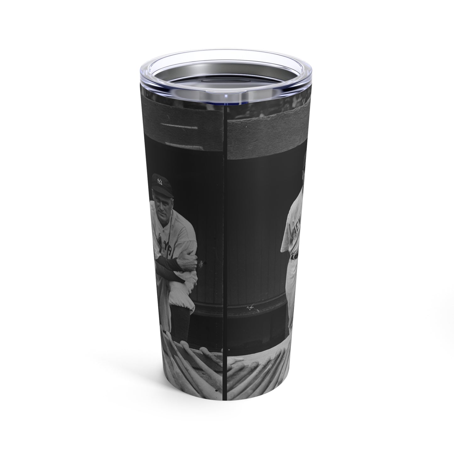 Vintage Baseball Tumbler 20oz with Babe Ruth Design - Old School Male 