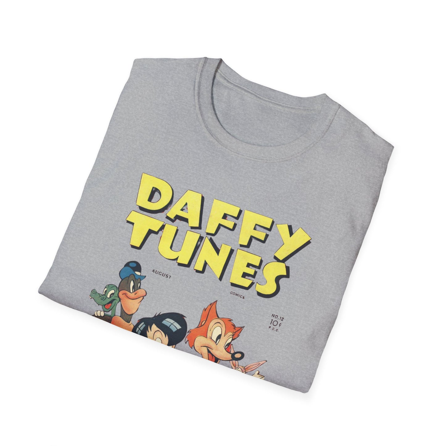 Retro Cartoon T-Shirt: Vintage Daffy Tunes Tee in 100% Cotton for Classic Cartoon Fans