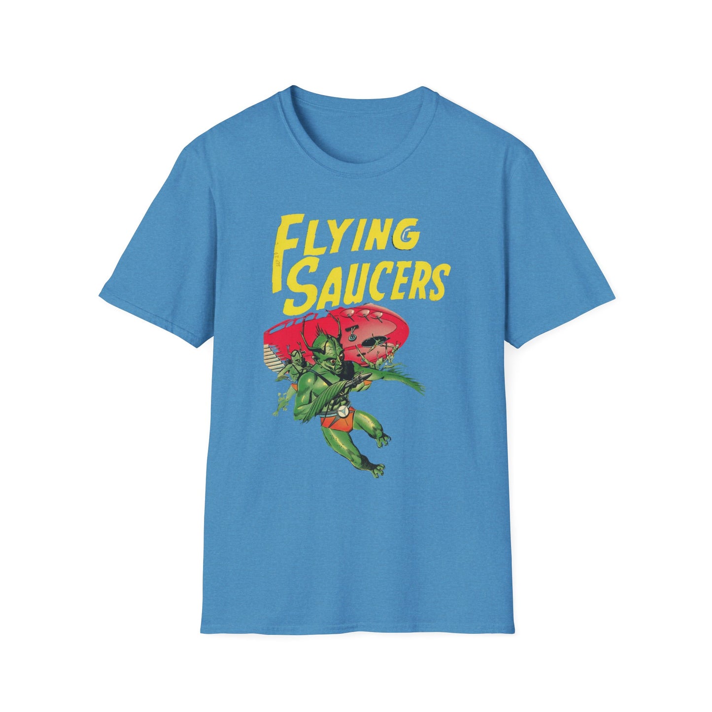 Vintage Sci-Fi T-Shirt - 100% Cotton Unisex Tee with Iconic Flying Saucers Design