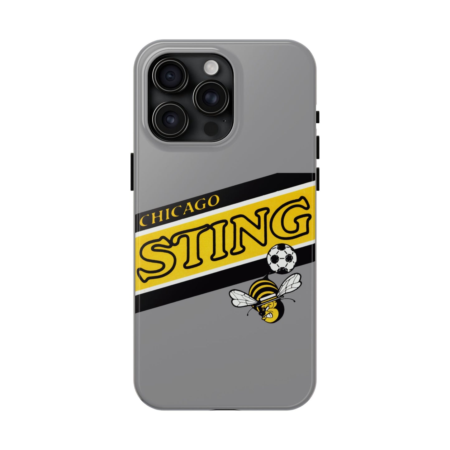 Vintage Chicago Sting Soccer Team Logo Durable Phone Cases - Old School Male 