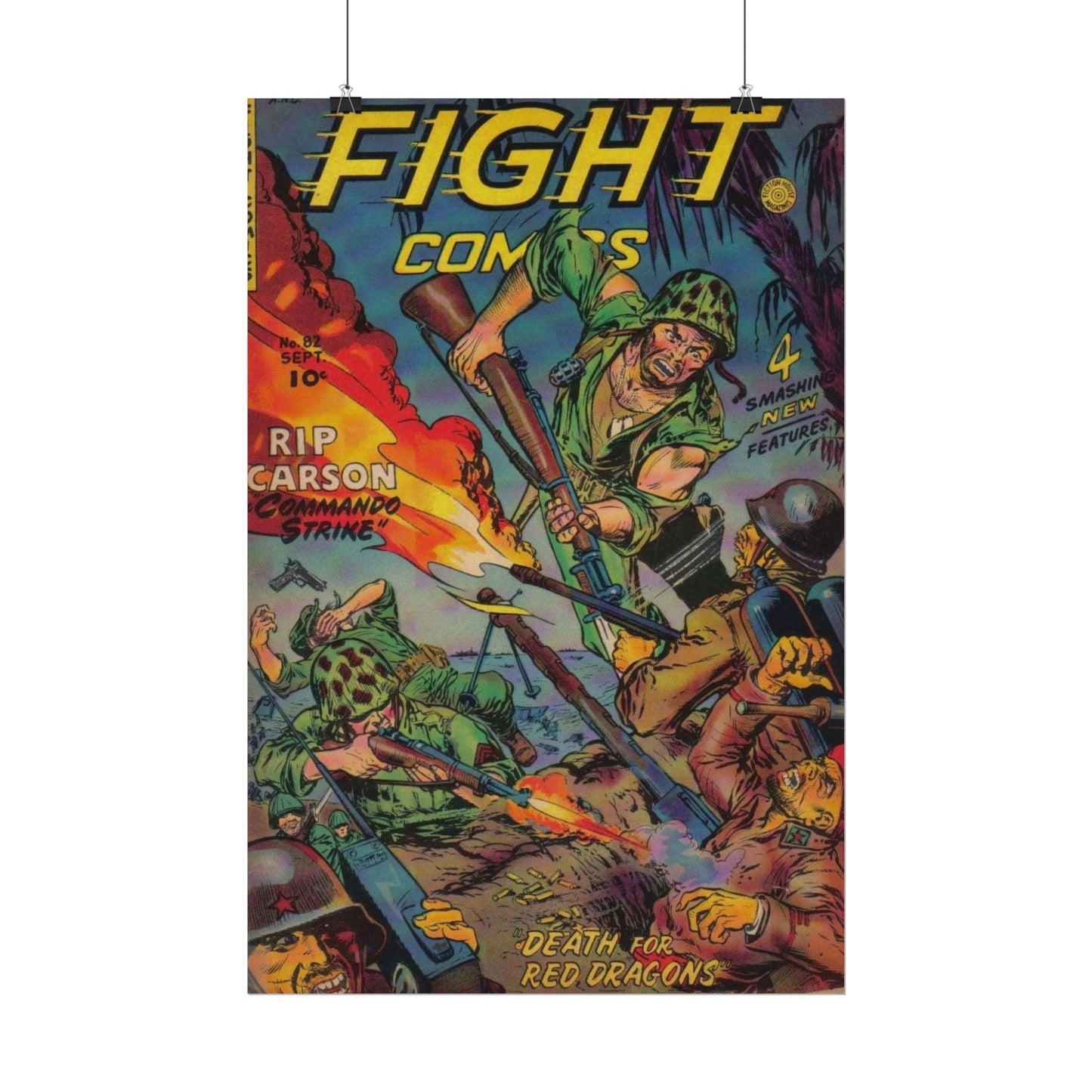 Retro Fight Comics Poster Print