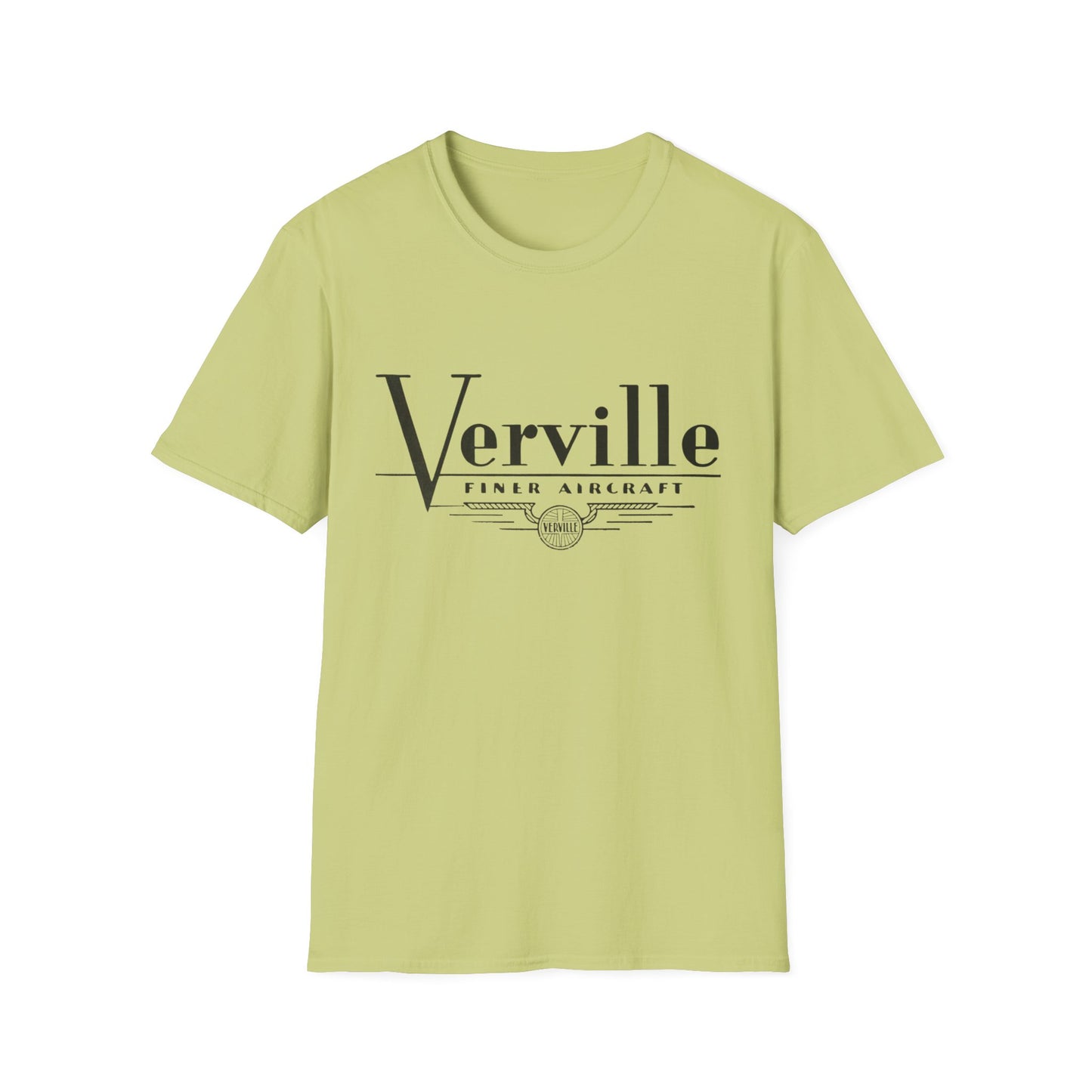 Soar In Style: Vintage Verville Aircraft Logo Tee For Aviation Aficionados